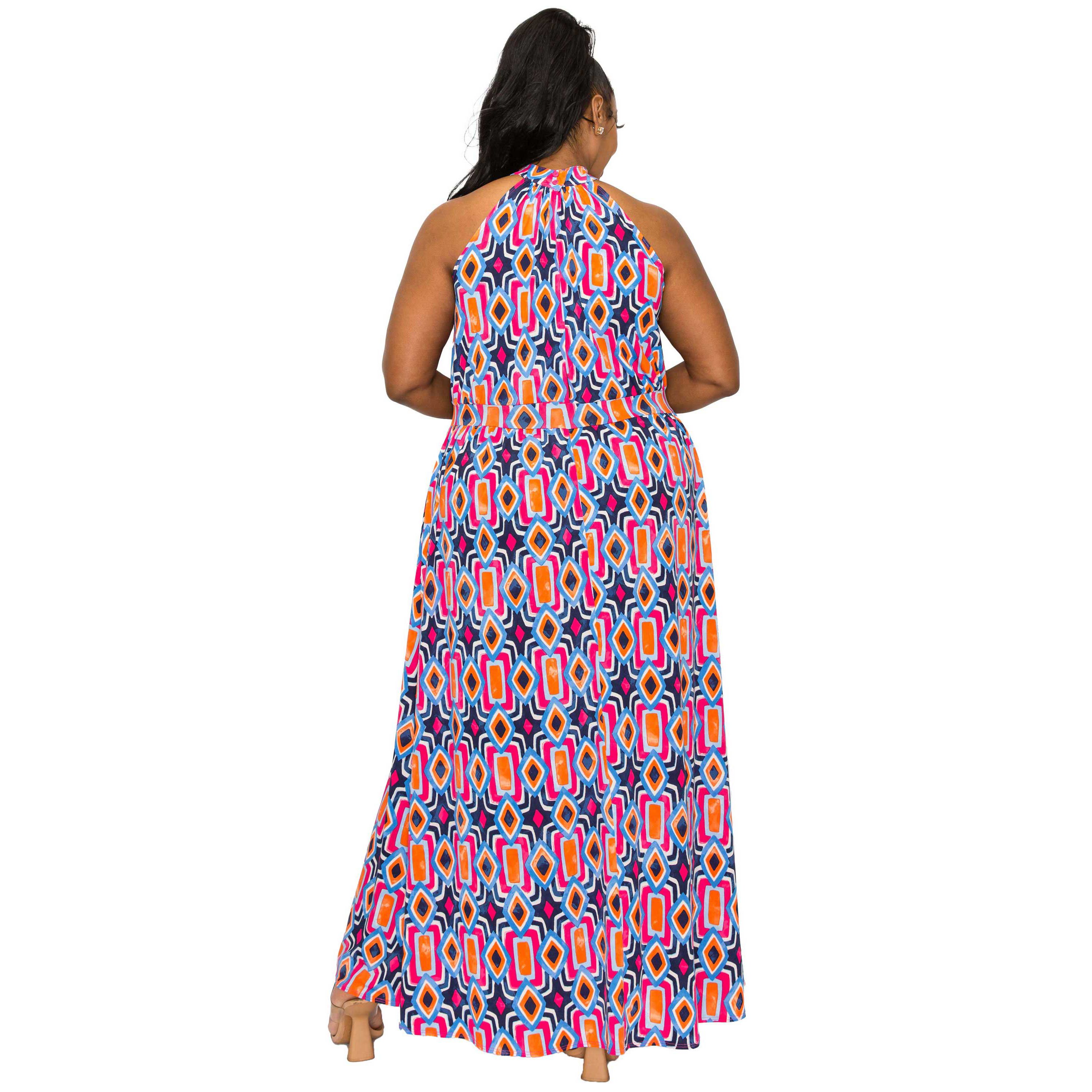 Plus Size Rios Halter Neck Dress