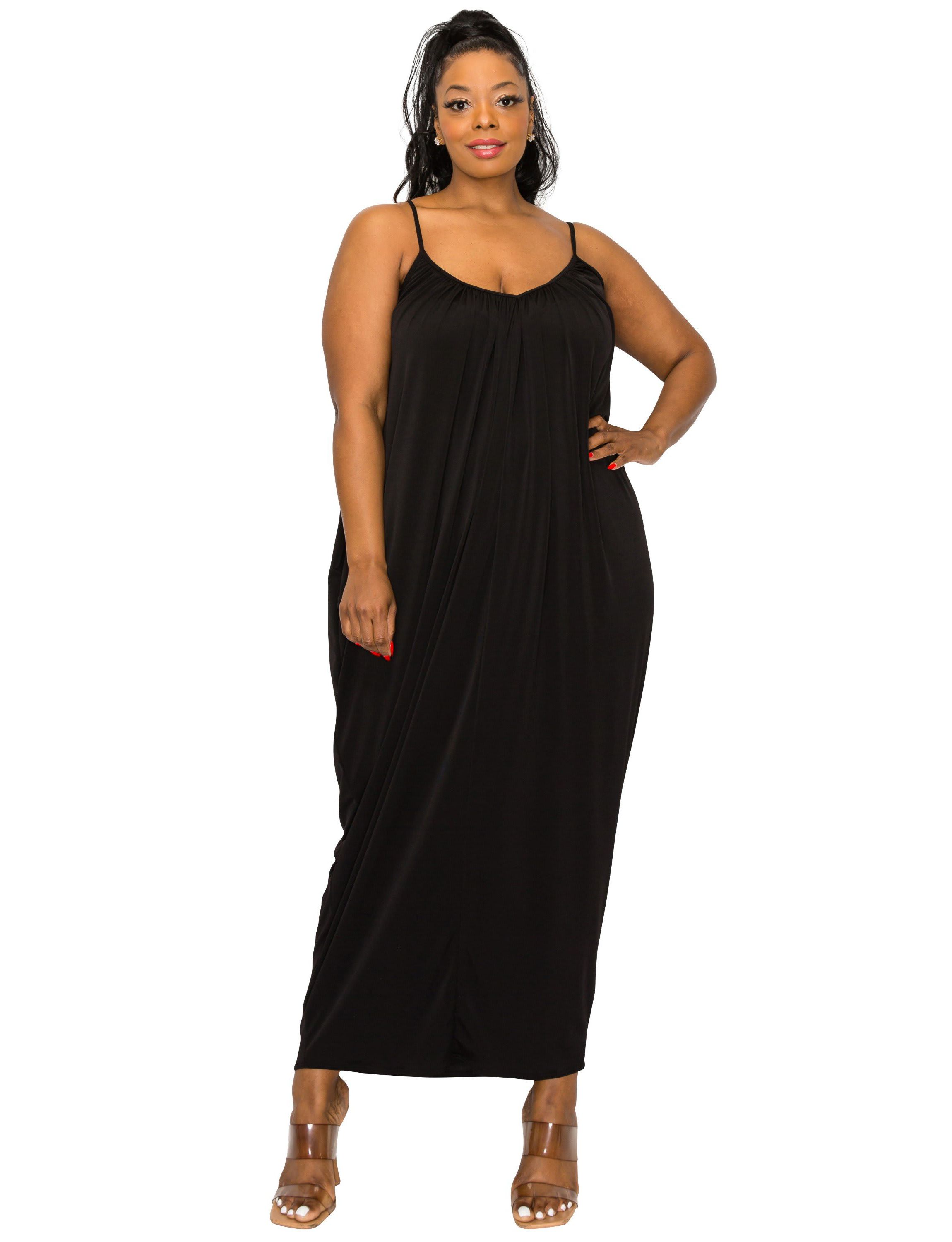 Plus Size Adora Ruched Spaghetti Strap Dress