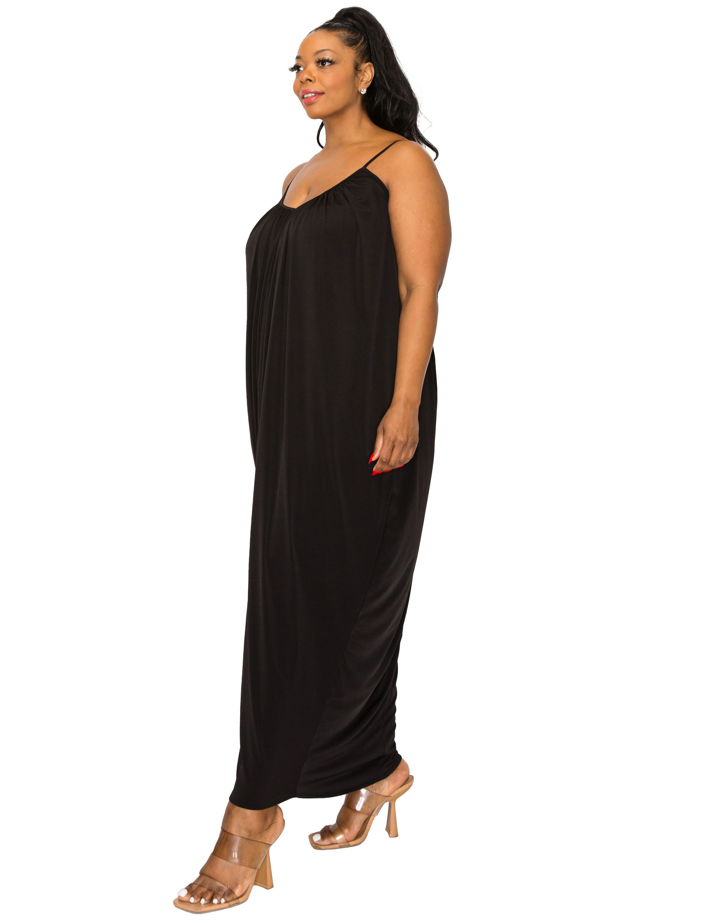 Plus Size Adora Ruched Spaghetti Strap Dress