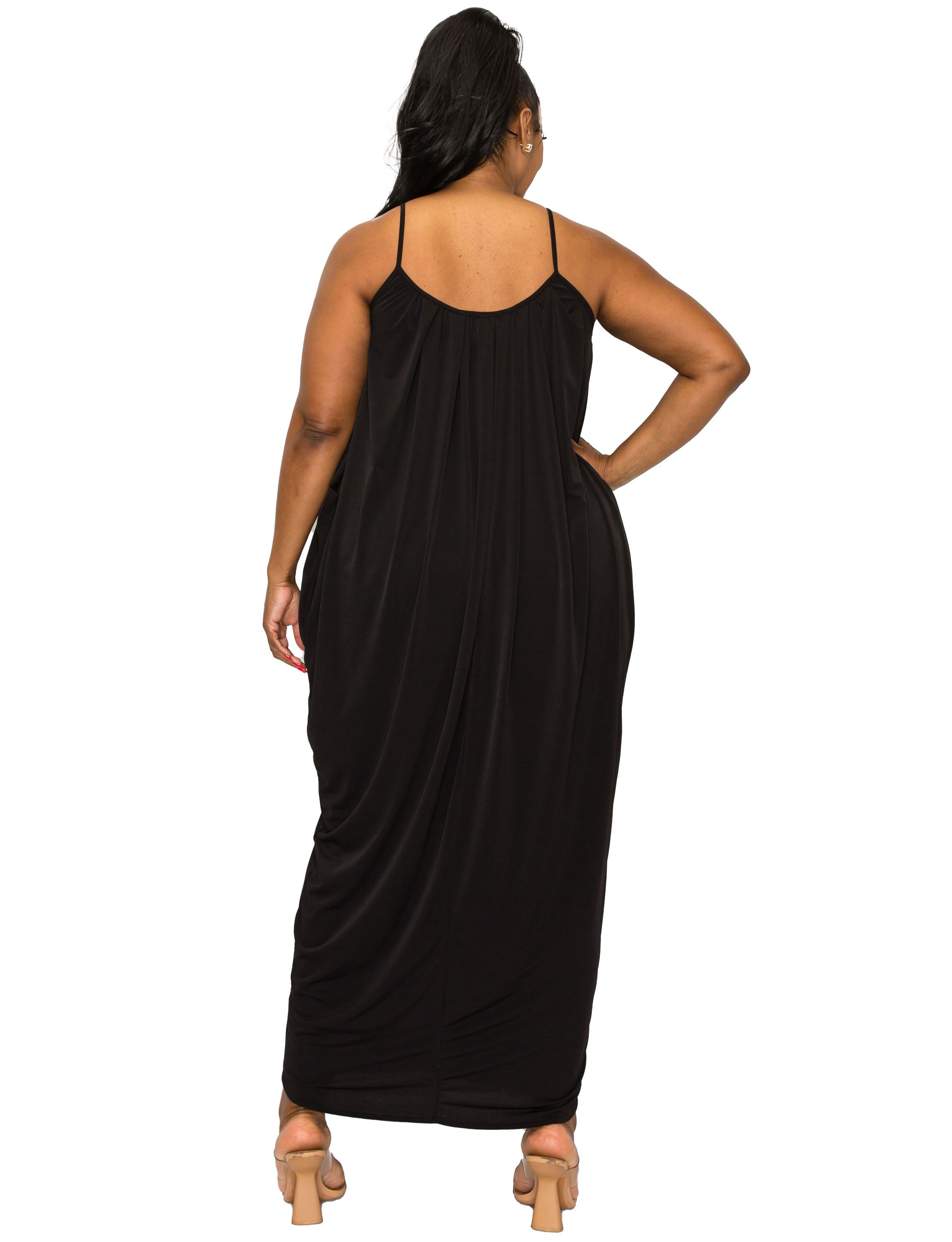 Plus Size Adora Ruched Spaghetti Strap Dress