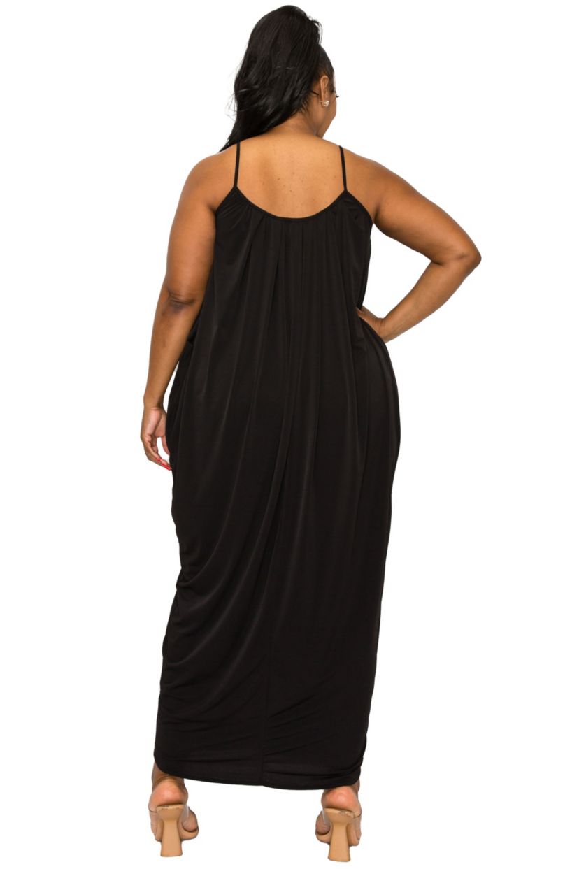 Plus Size Adora Ruched Spaghetti Strap Dress