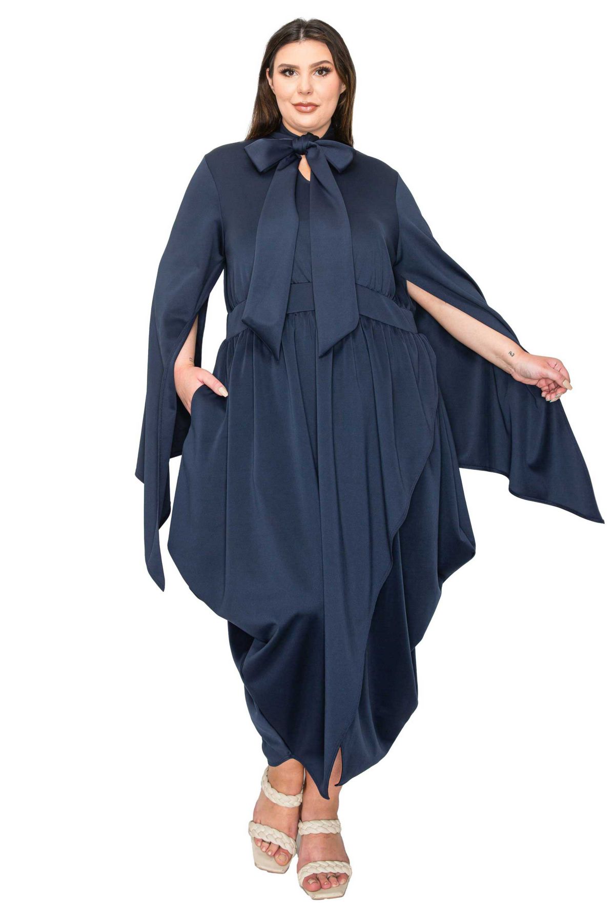 Plus Size Tina Tulip Hem Pocket Dress