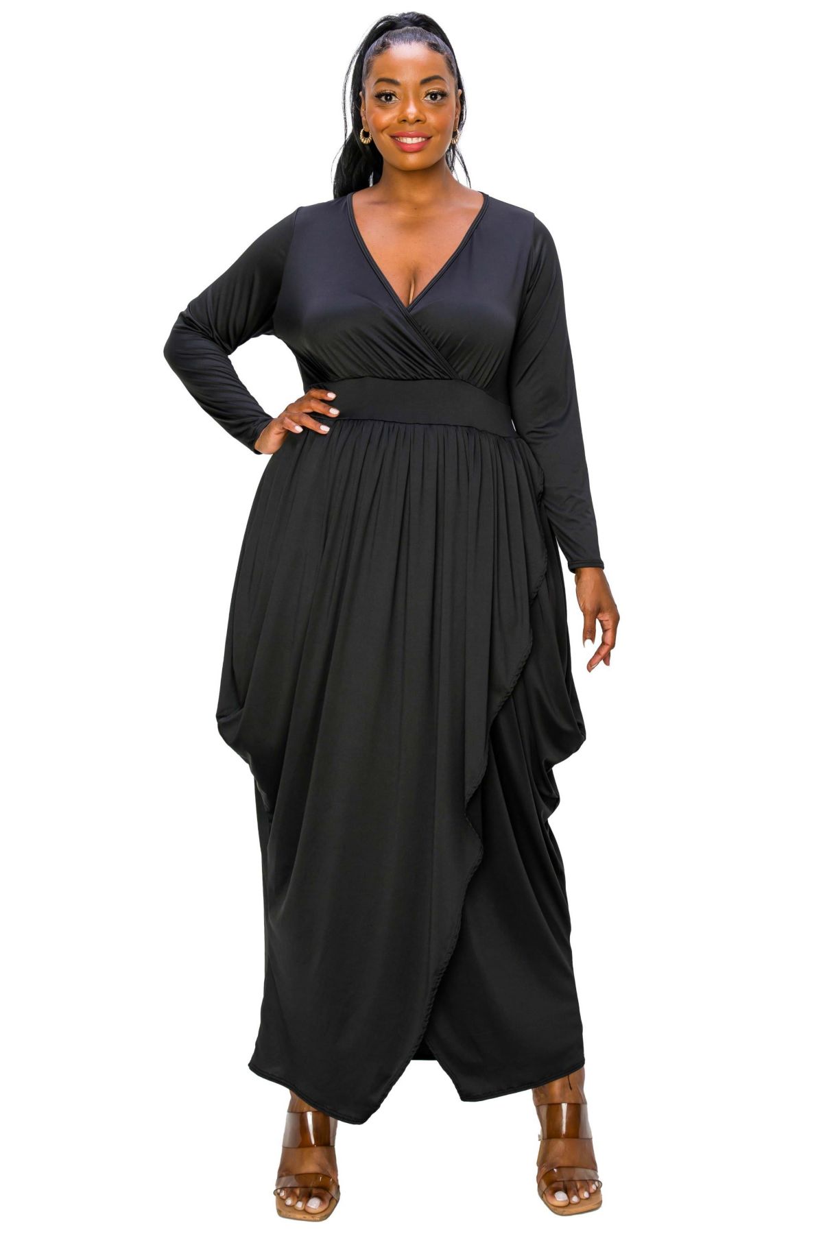 Plus Size Giuliana Tulip Hem Maxi Dress