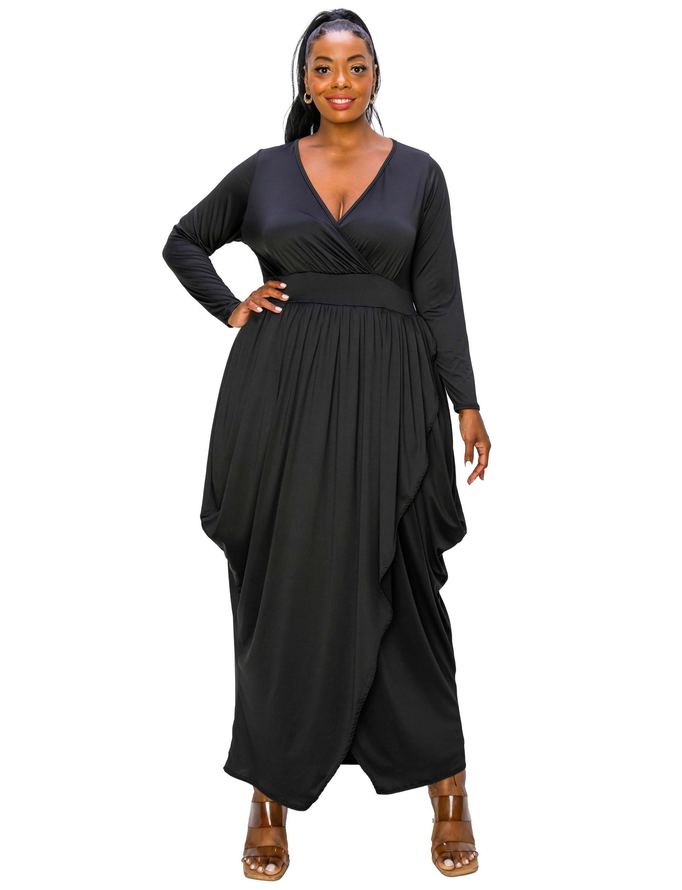 Plus Size Giuliana Tulip Hem Maxi Dress