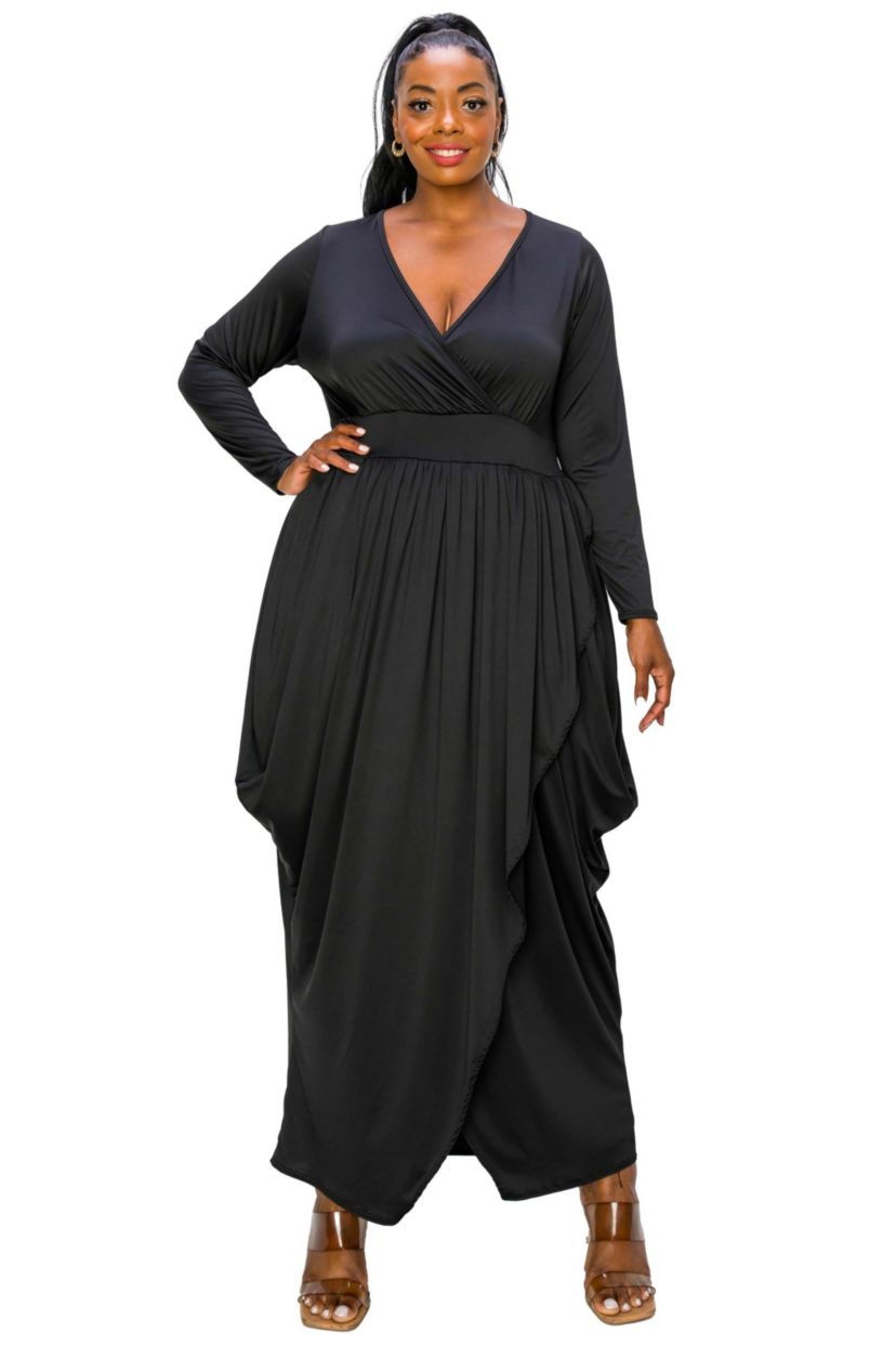 Plus Size Giuliana Tulip Hem Maxi Dress
