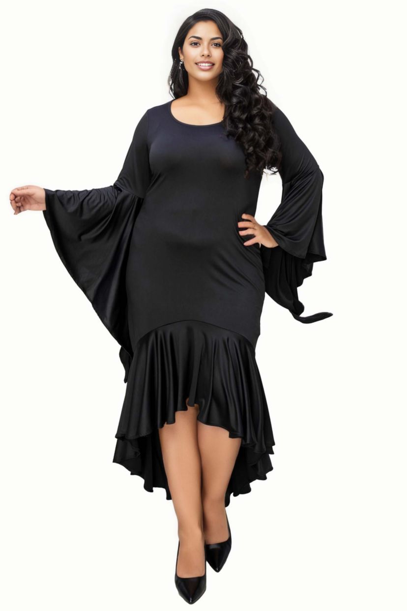 Plus Size Arielle Flowy Mermaid Hem Dress
