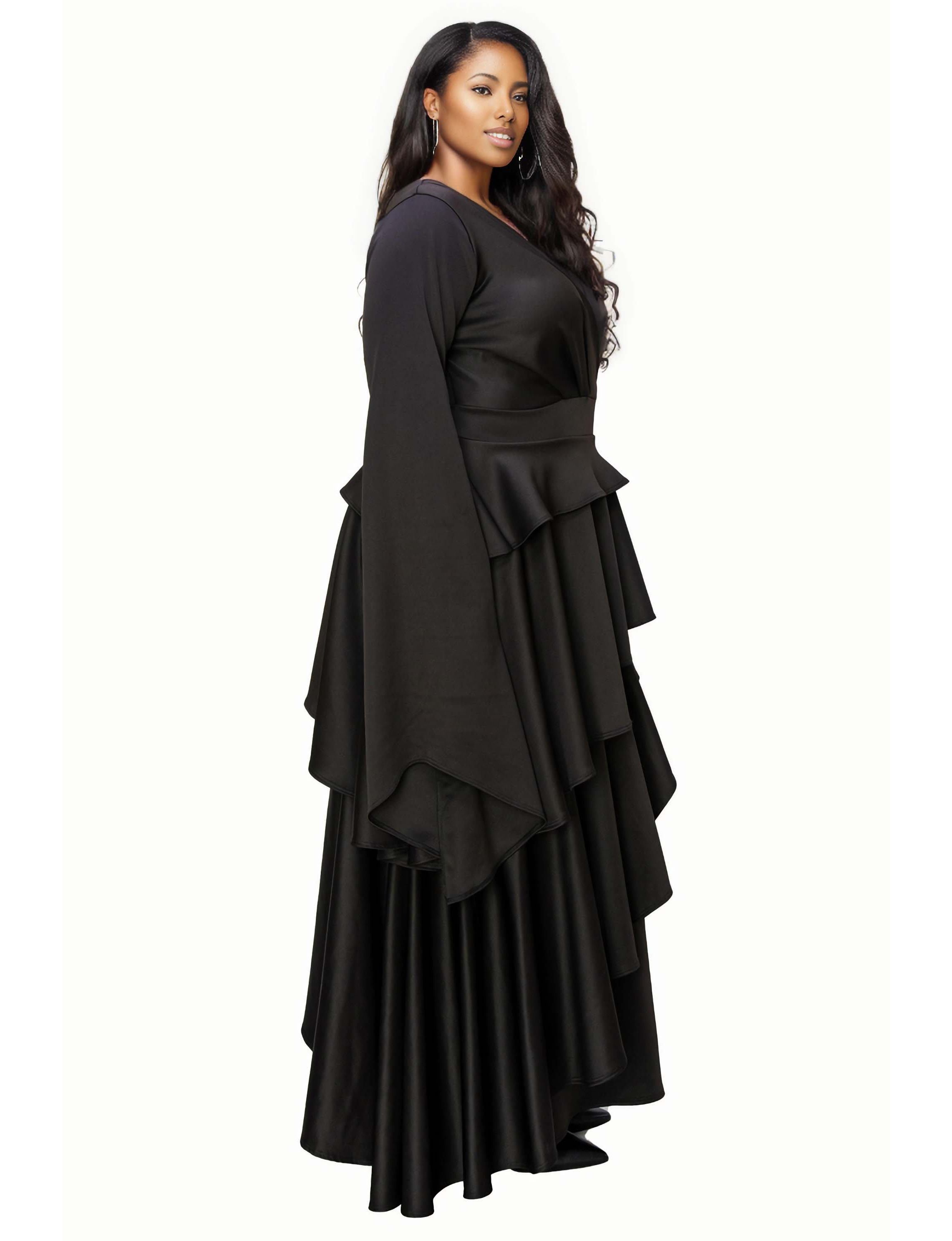 Plus Size Zeta Ruffled Drama Dress