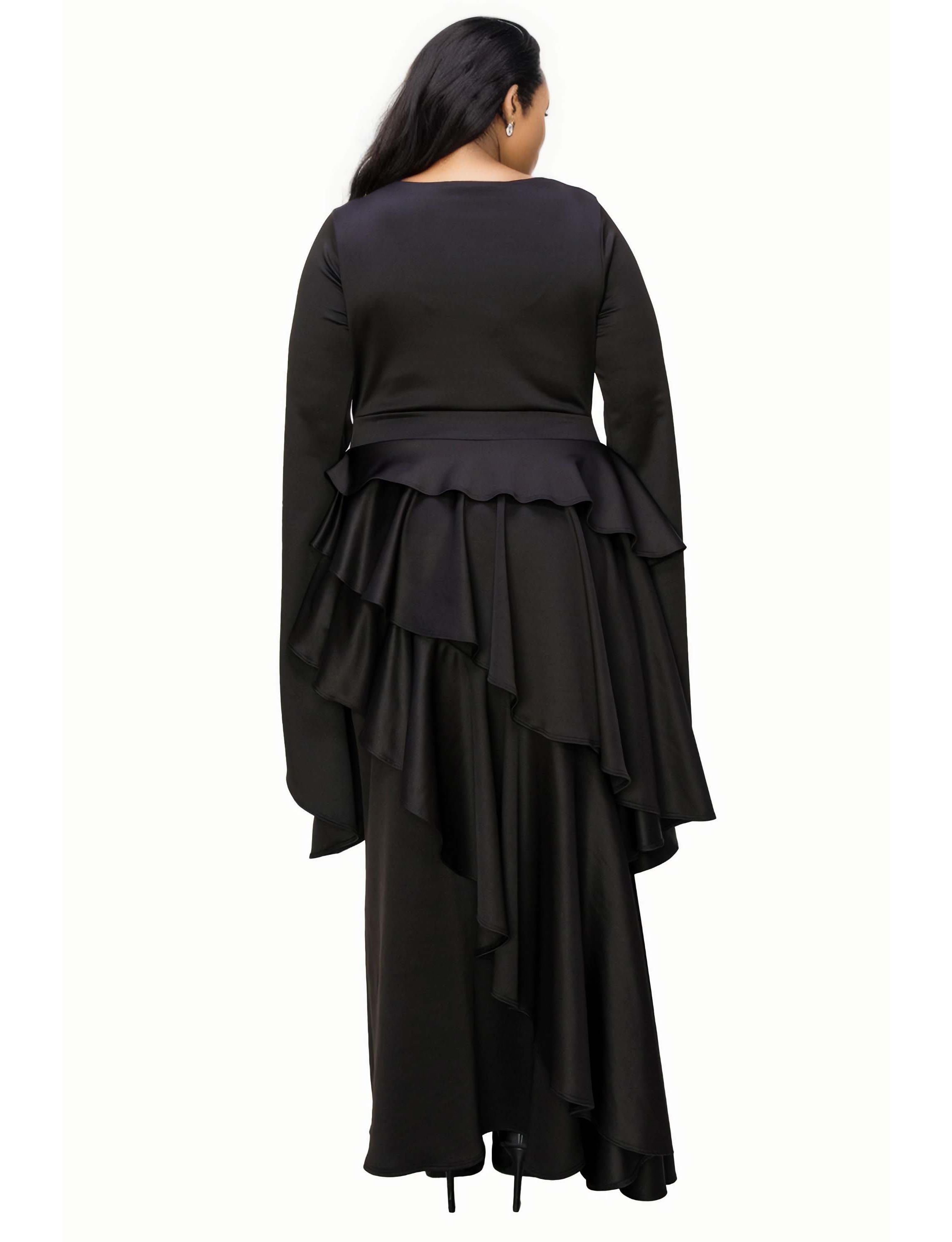 Plus Size Zeta Ruffled Drama Dress