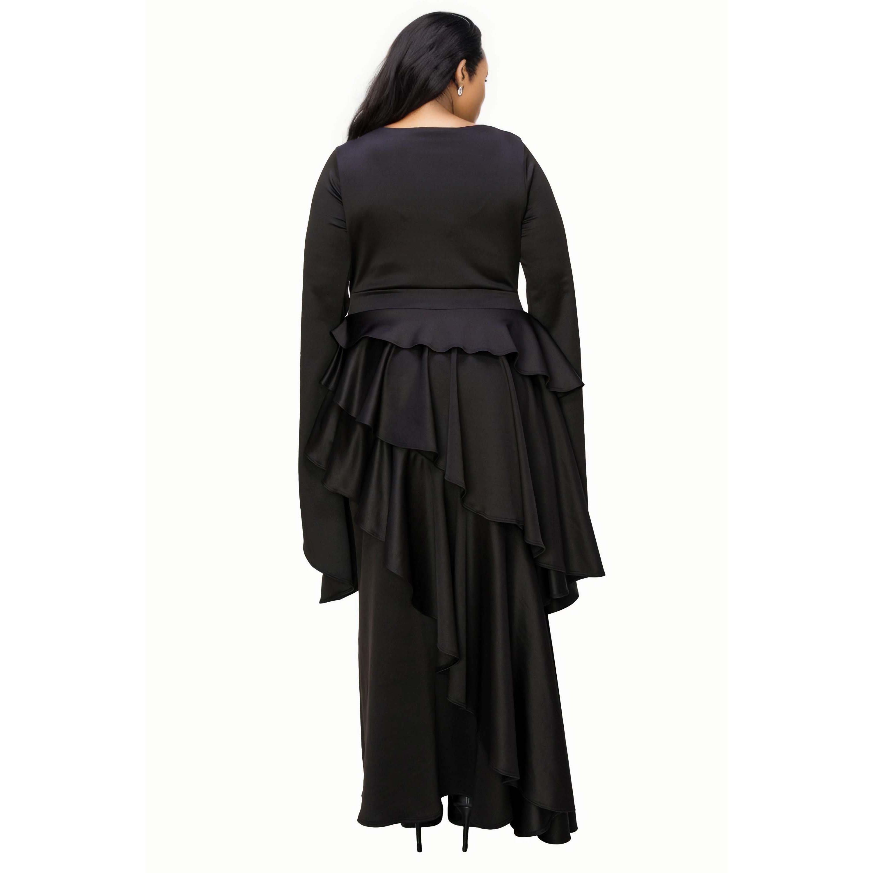 Plus Size Zeta Ruffled Drama Dress