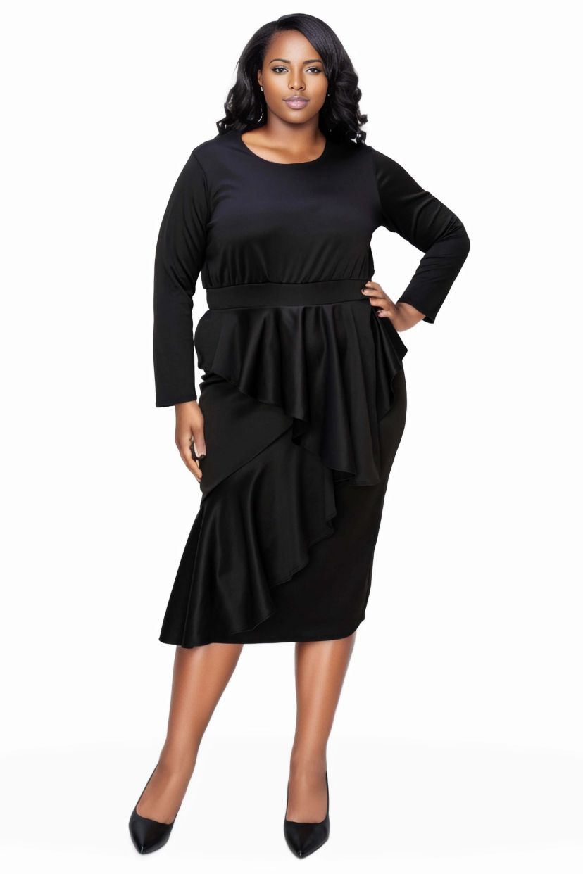 Plus Size Alexandra Ruffled Bodycon Dress
