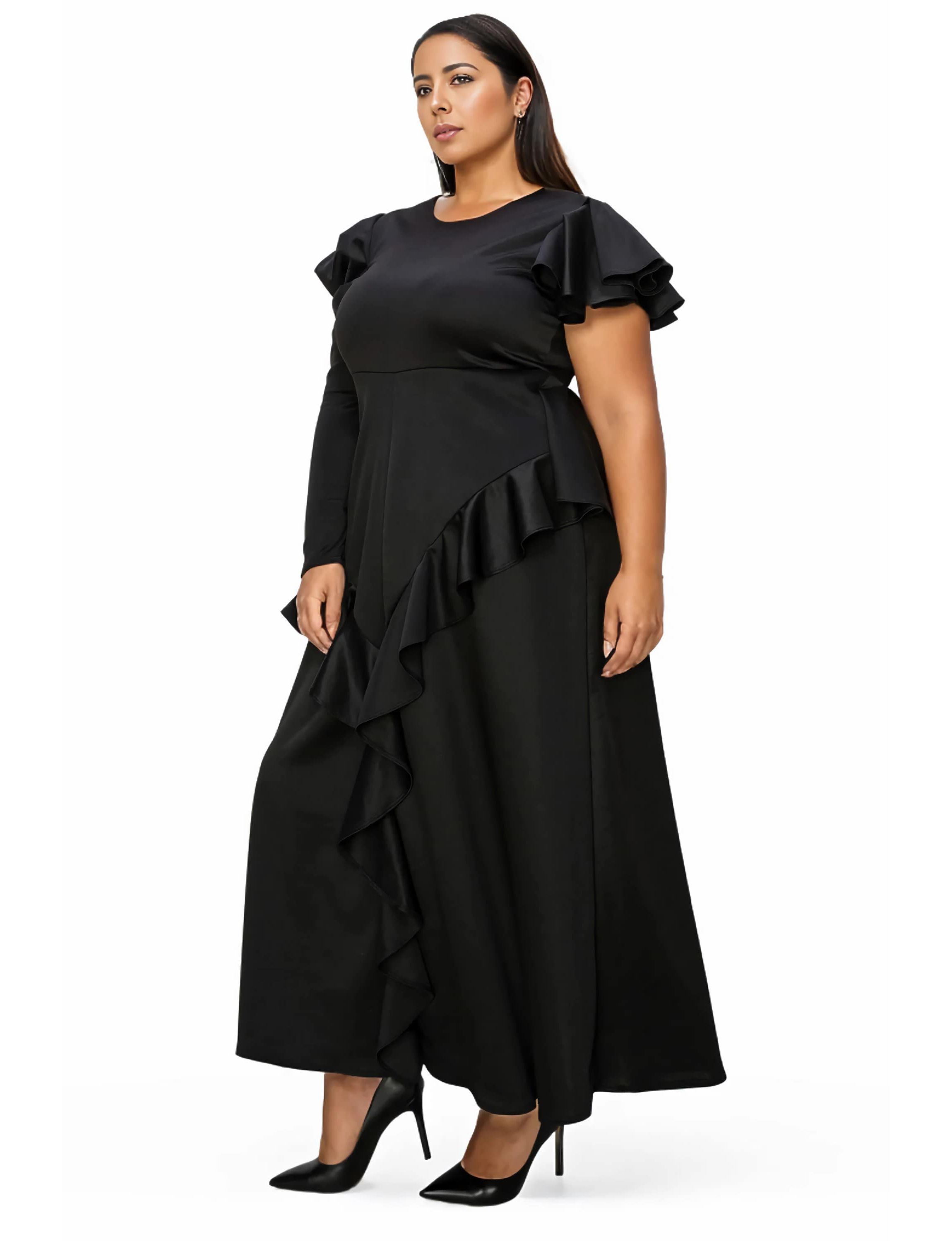 Plus Size Vivienne Ruffled Maxi Dress