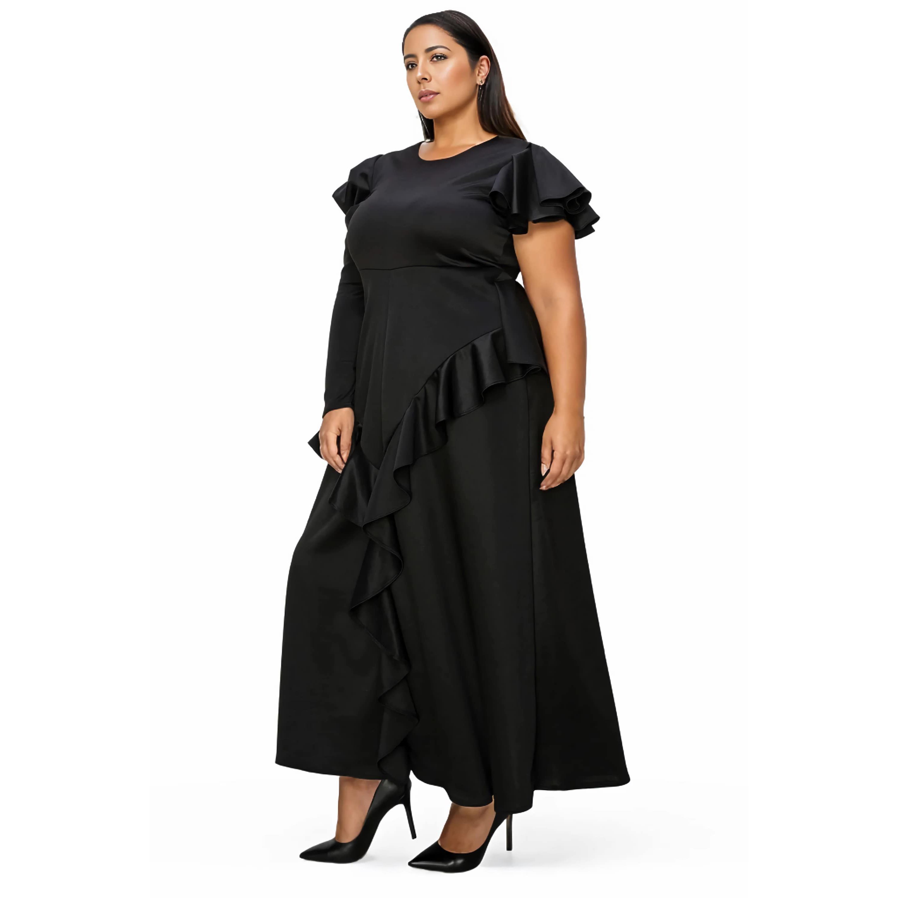 Plus Size Vivienne Ruffled Maxi Dress