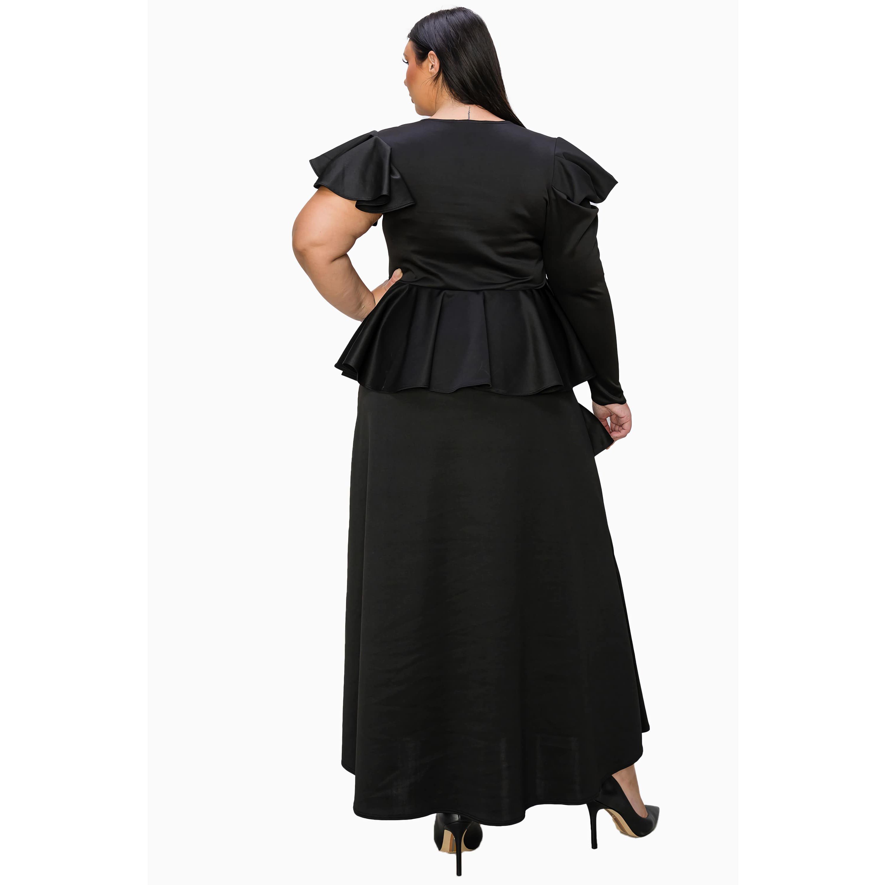 Plus Size Vivienne Ruffled Maxi Dress