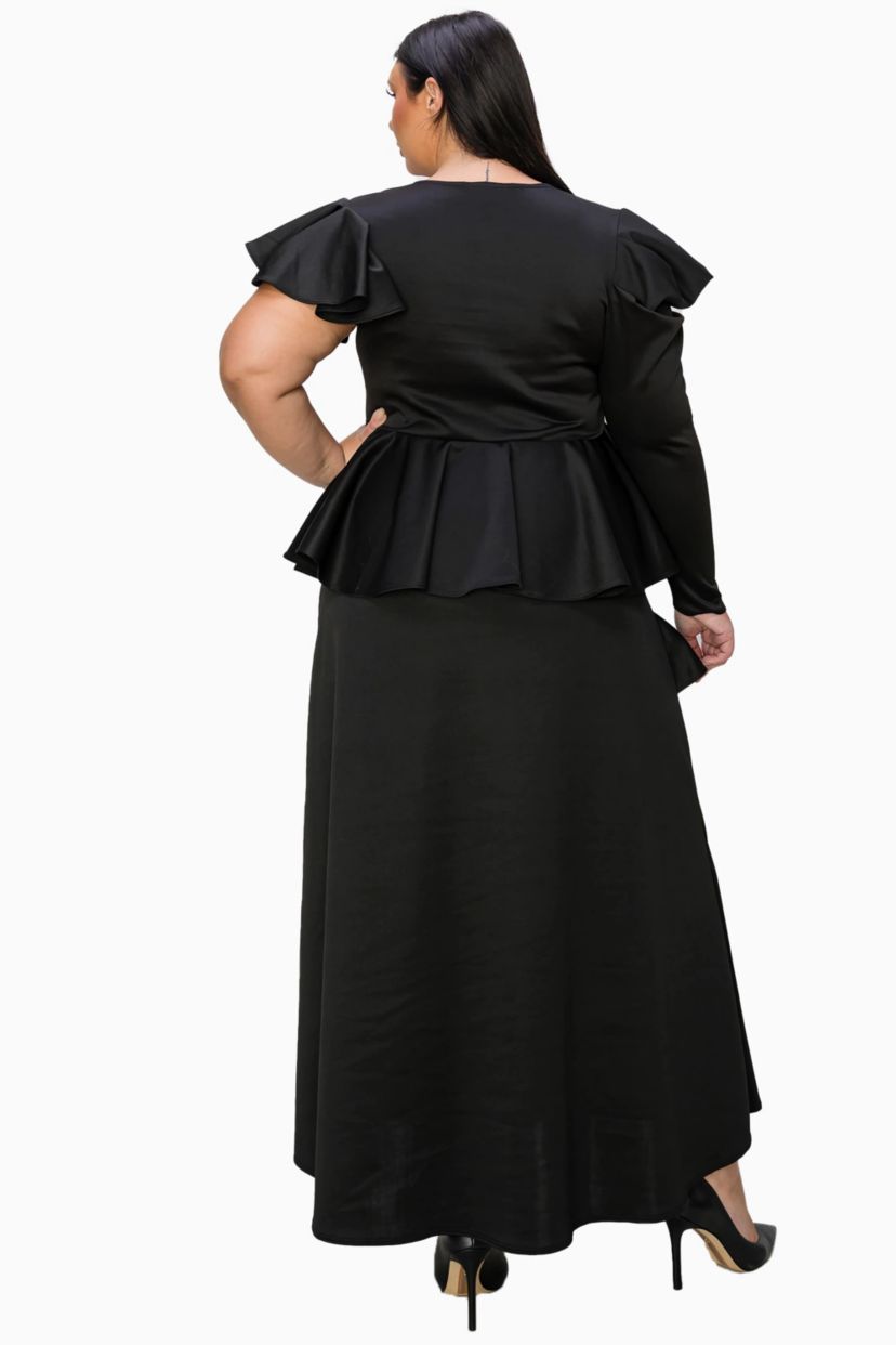 Plus Size Vivienne Ruffled Maxi Dress
