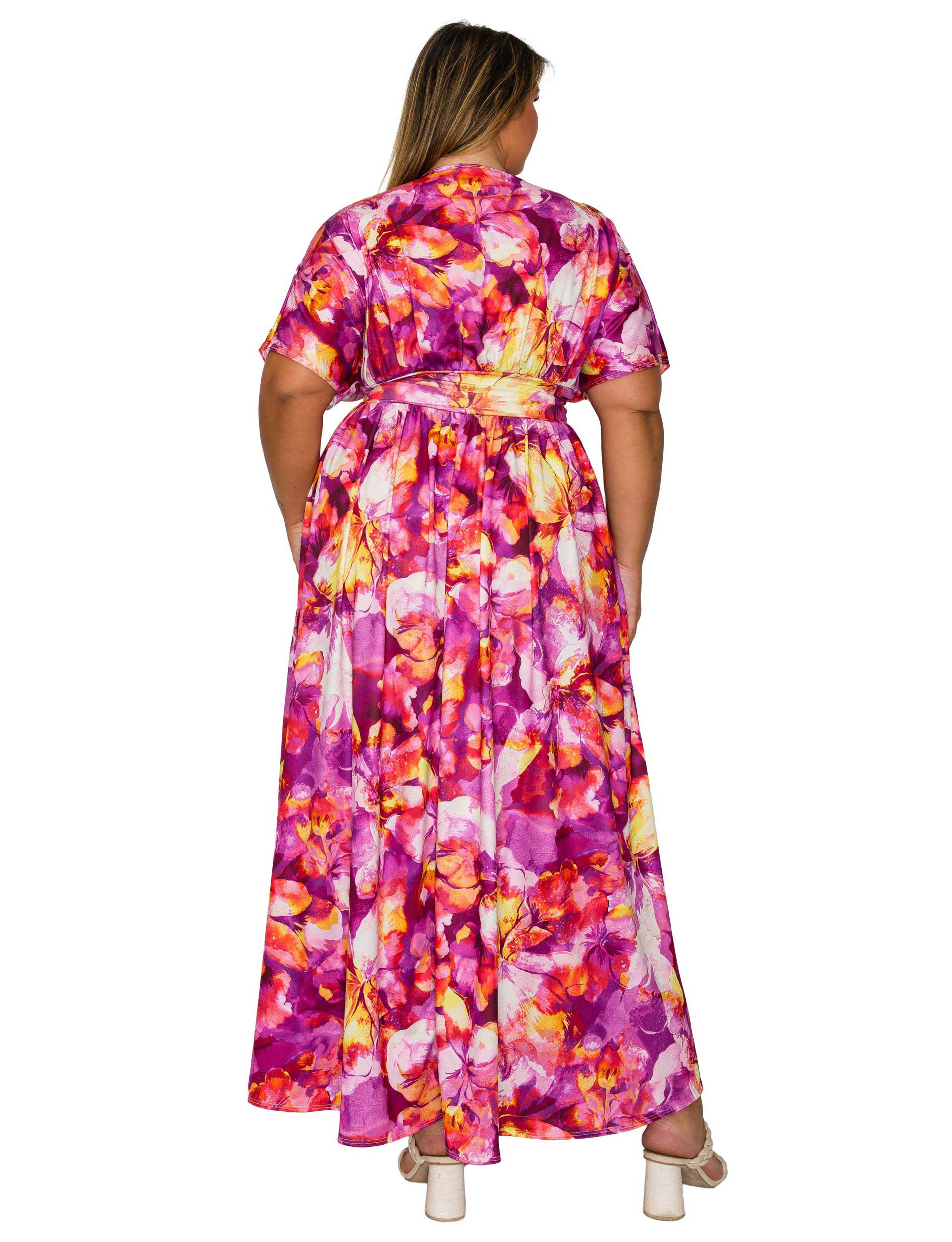 Plus Size Minoa Floral Empire Waist Dress