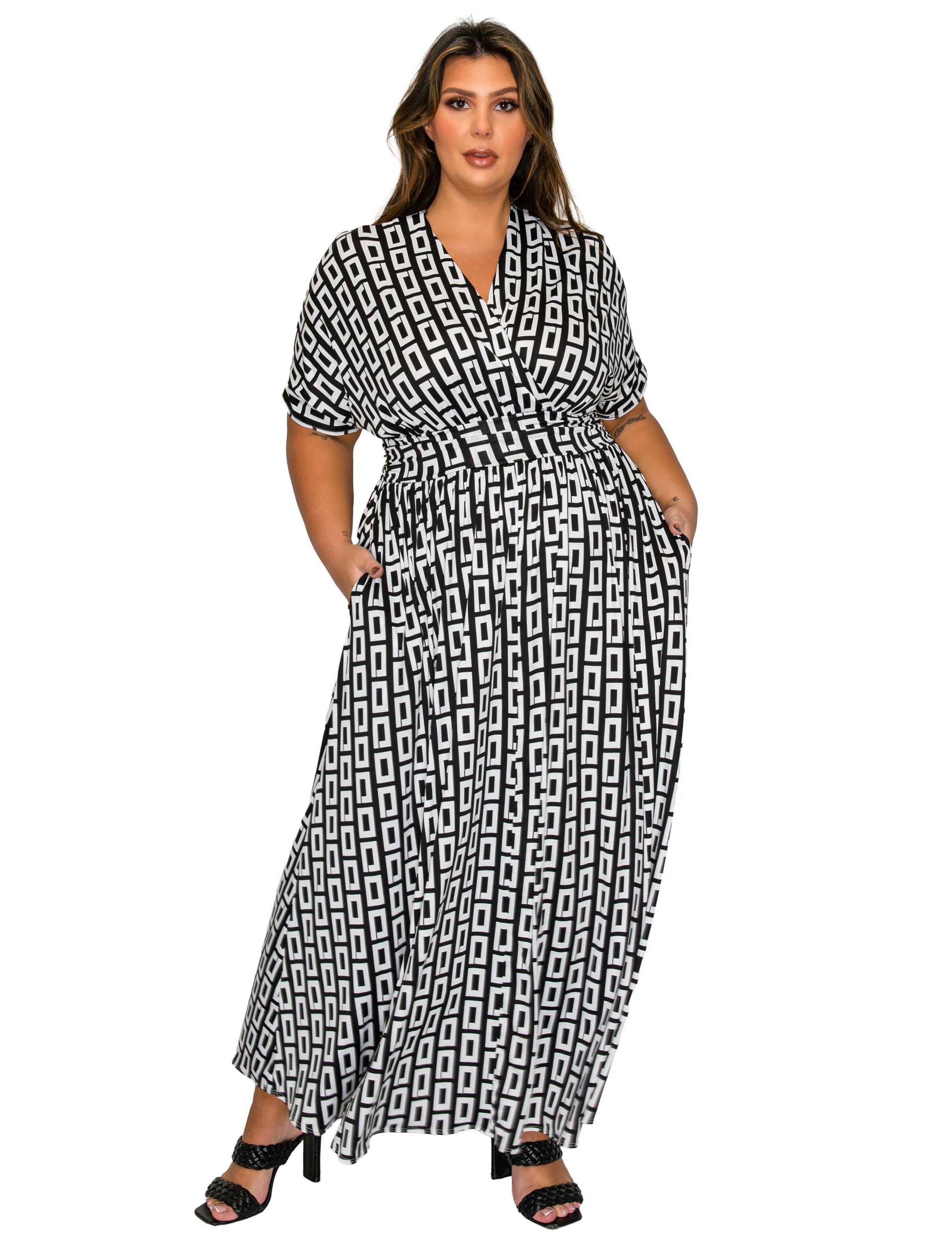 empire waist dress plus size La Femme Women's Net Jersey Long in Black A beautifully fitted L I V D Plus