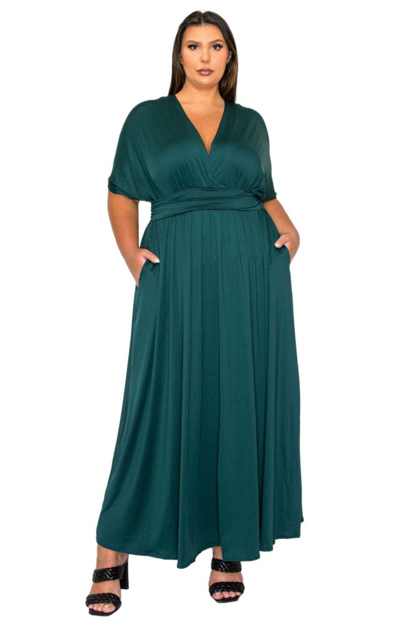 plus empire waist dress 2026 Plus Size Empire Waist High-Low Sleeveless Bridesmaid Dresses main image 1
