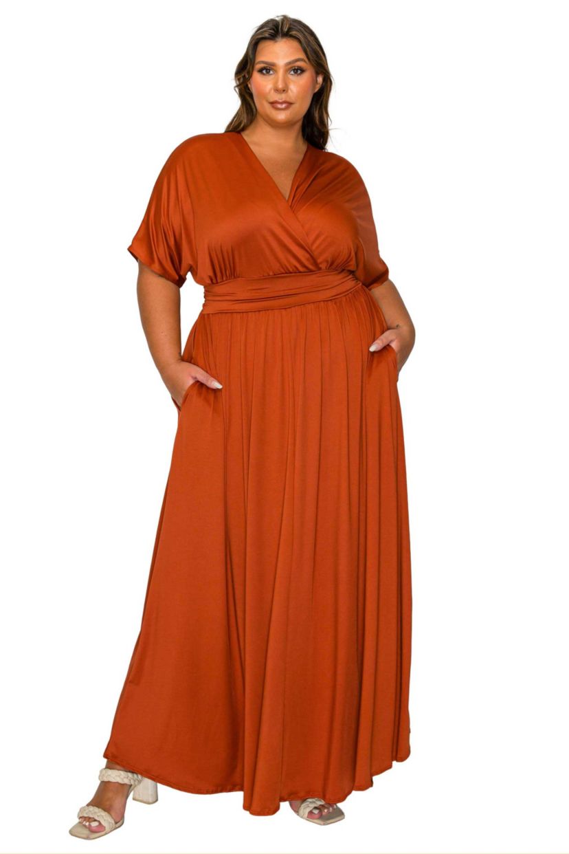 plus empire waist dress Long Sleeve Smocked Empire Waist Dress