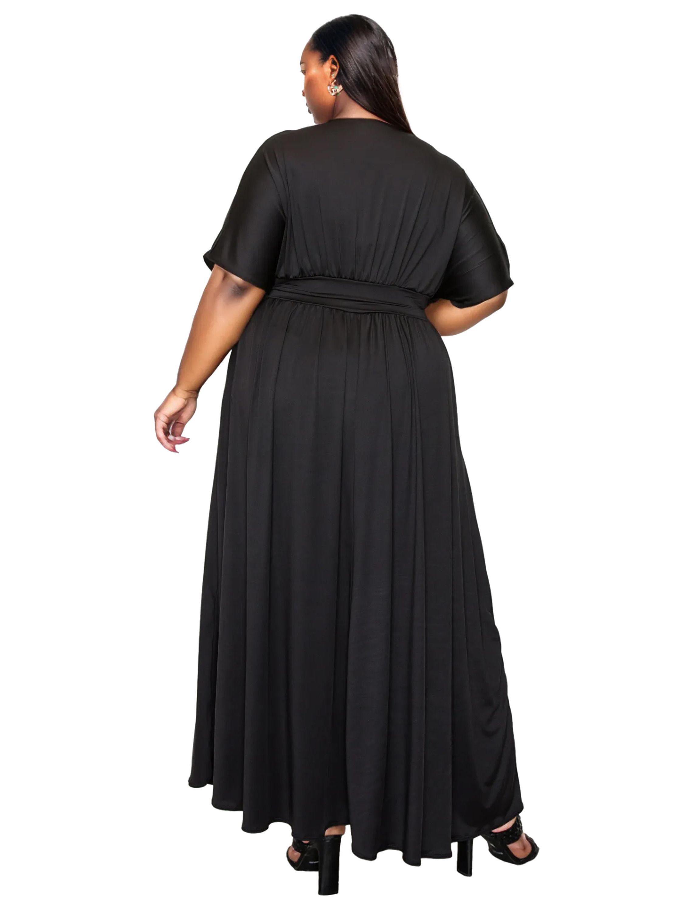 Plus Size Raffi Pocket Empire Waist Maxi Dress