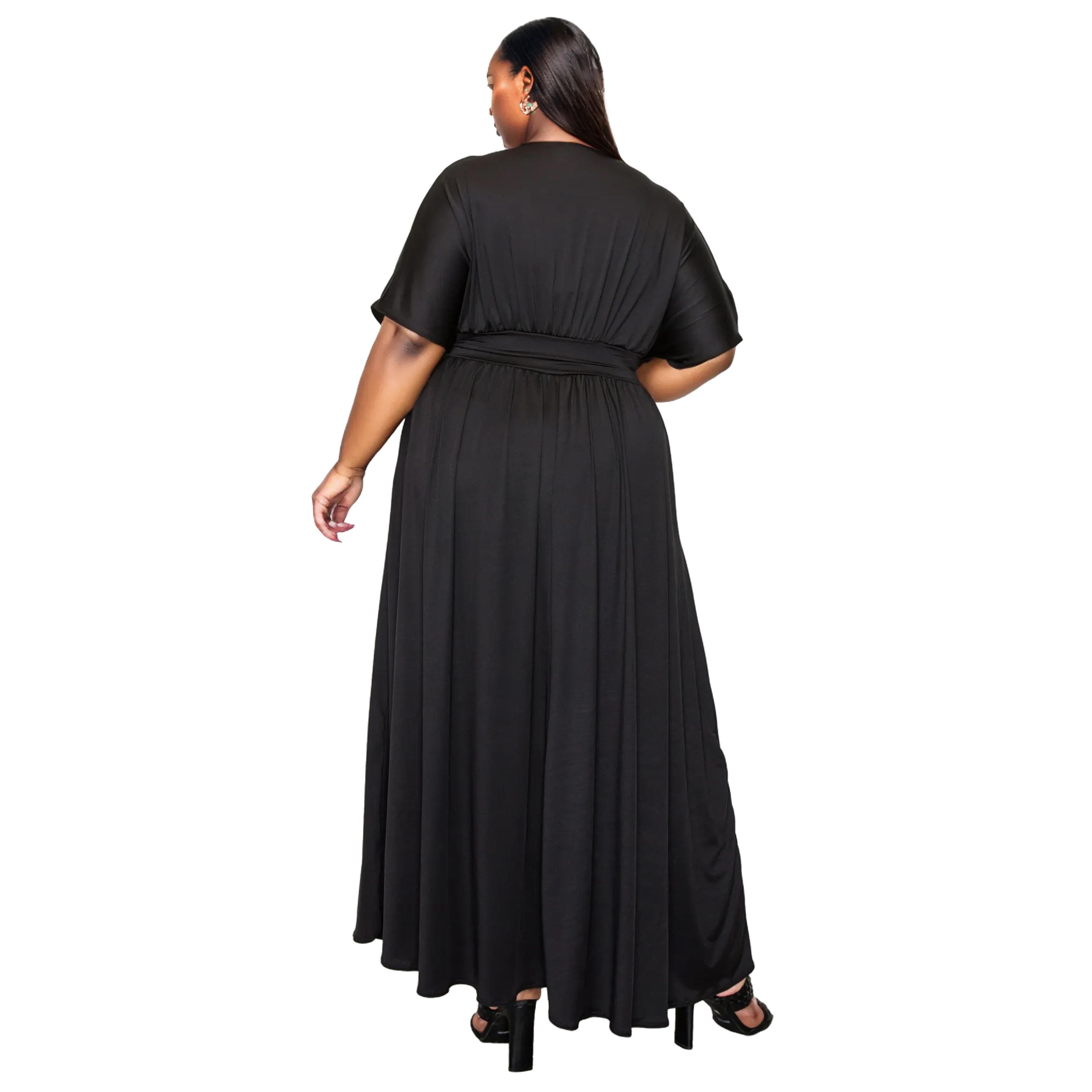 Plus Size Raffi Pocket Empire Waist Maxi Dress