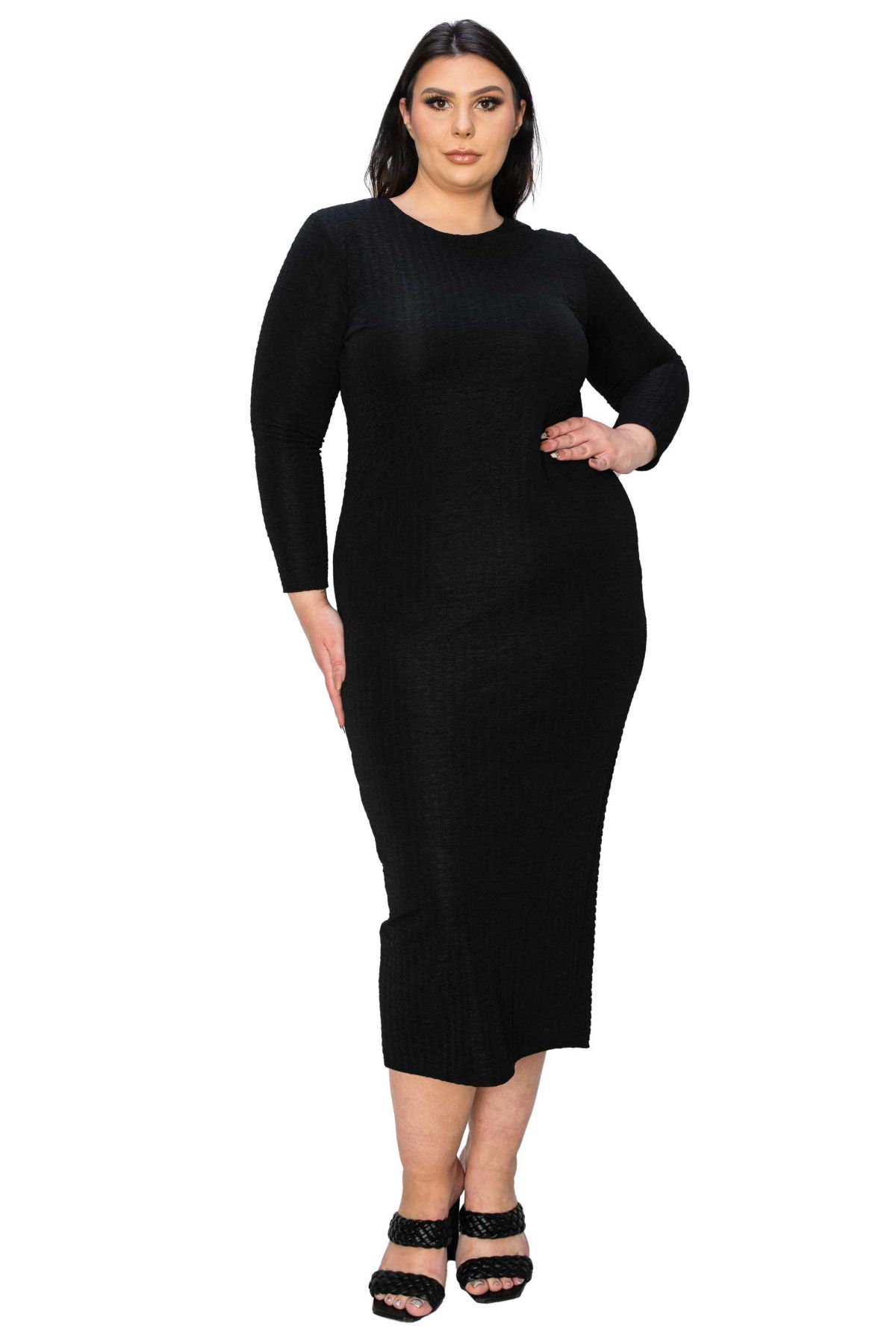 Plus Size Kylo Textured Bodycon Dress