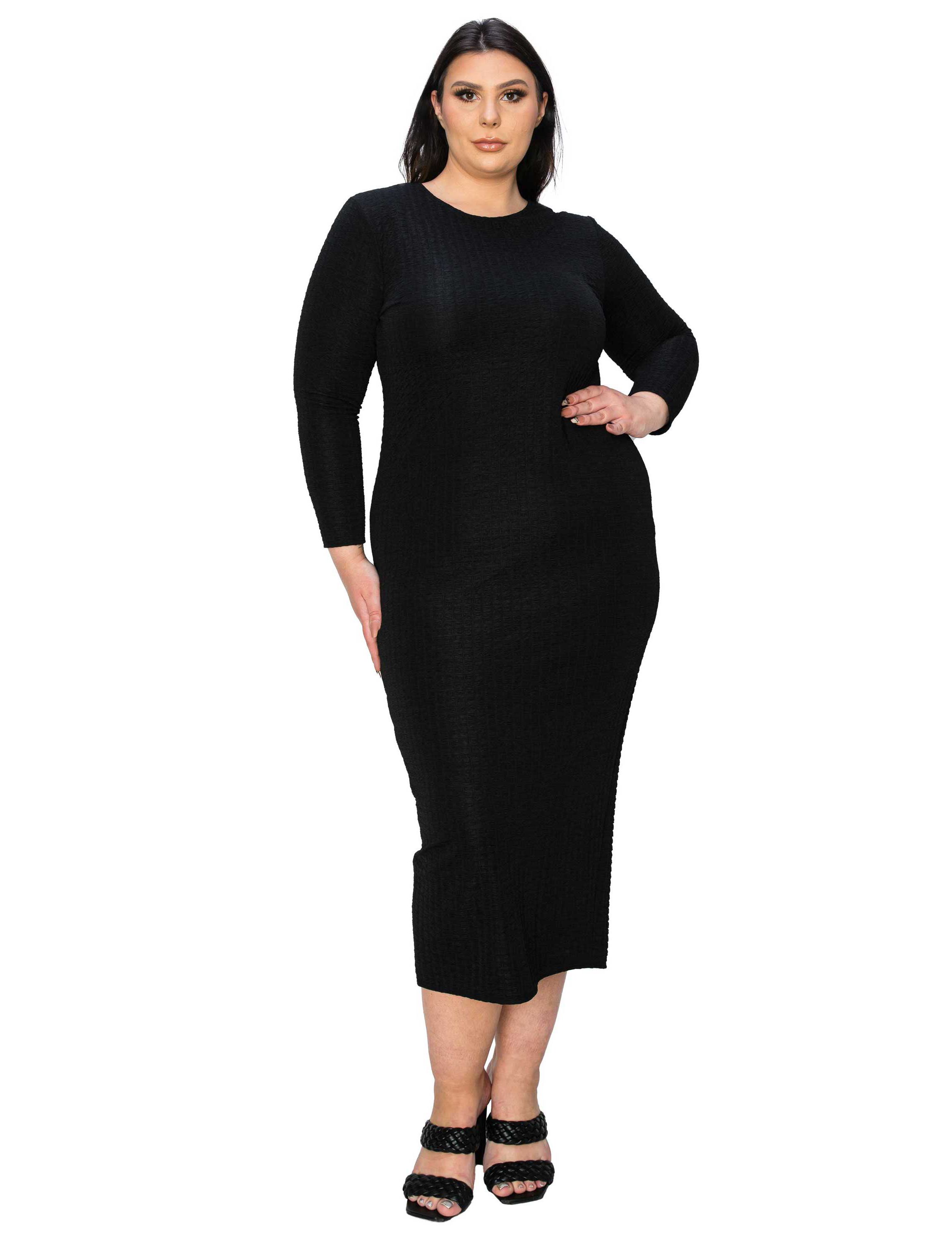 Plus Size Kylo Textured Bodycon Dress