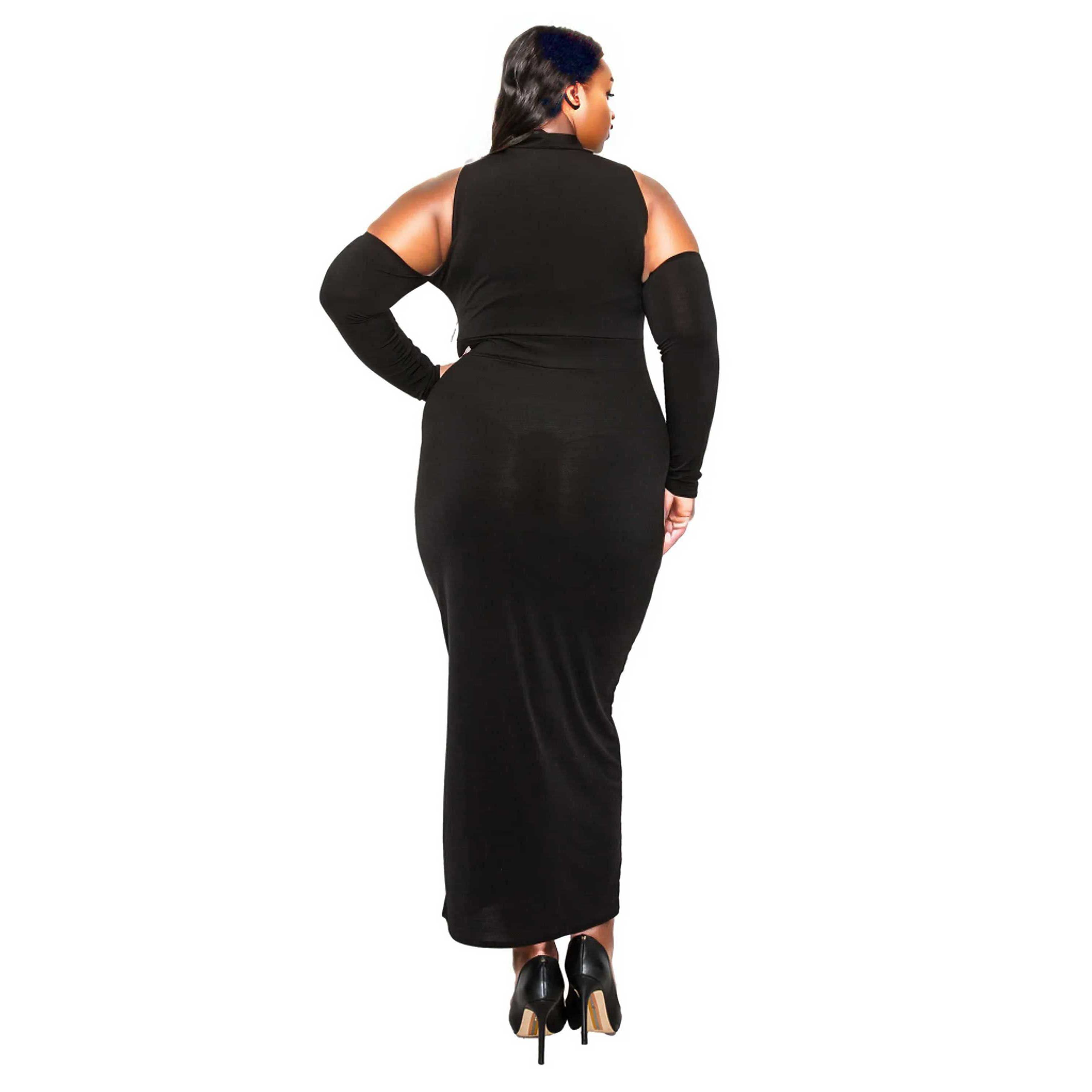 Plus Size Femmefatale Ribbon Collar Dress