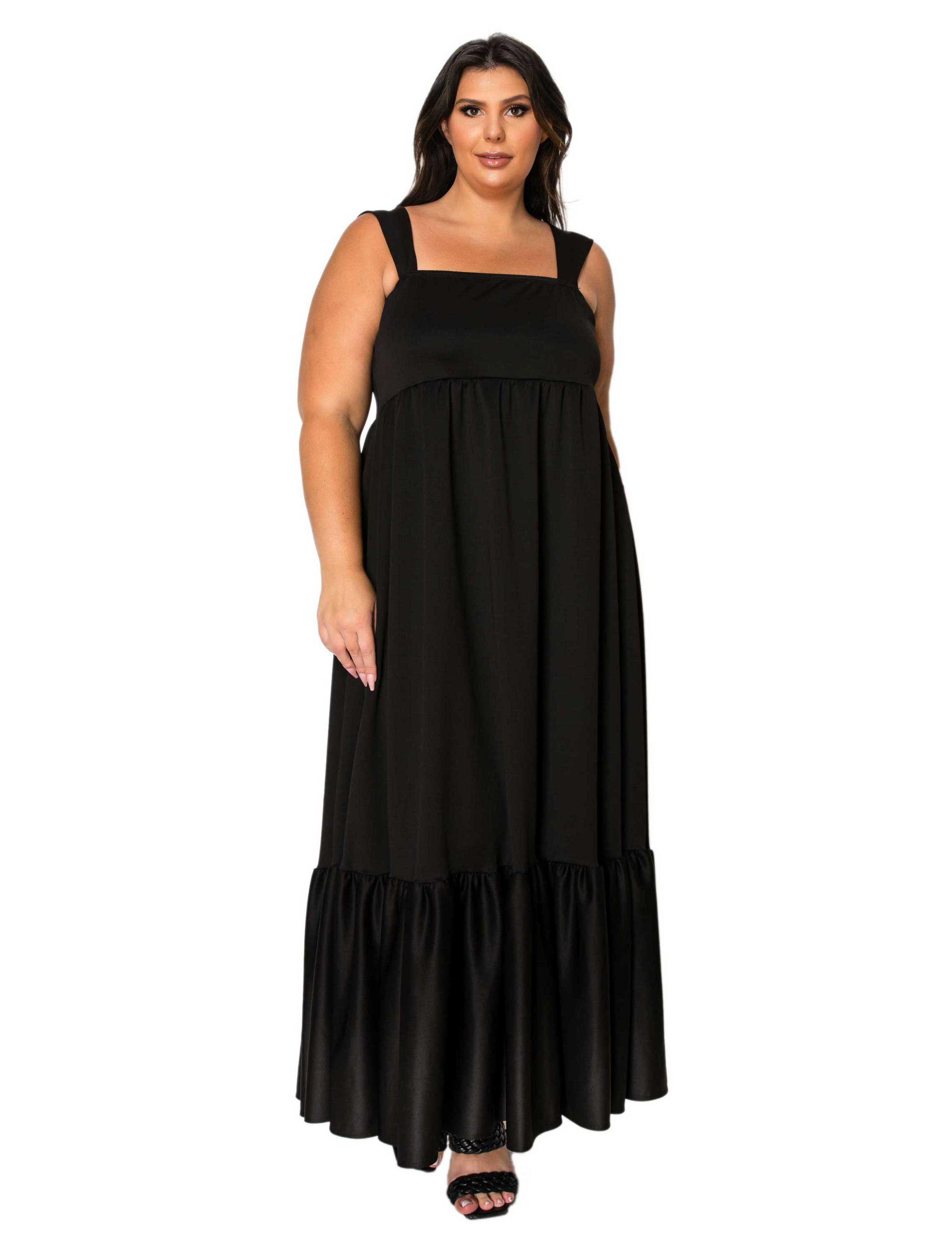 Plus Size Angelika Ruffled Hem Maxi Dress