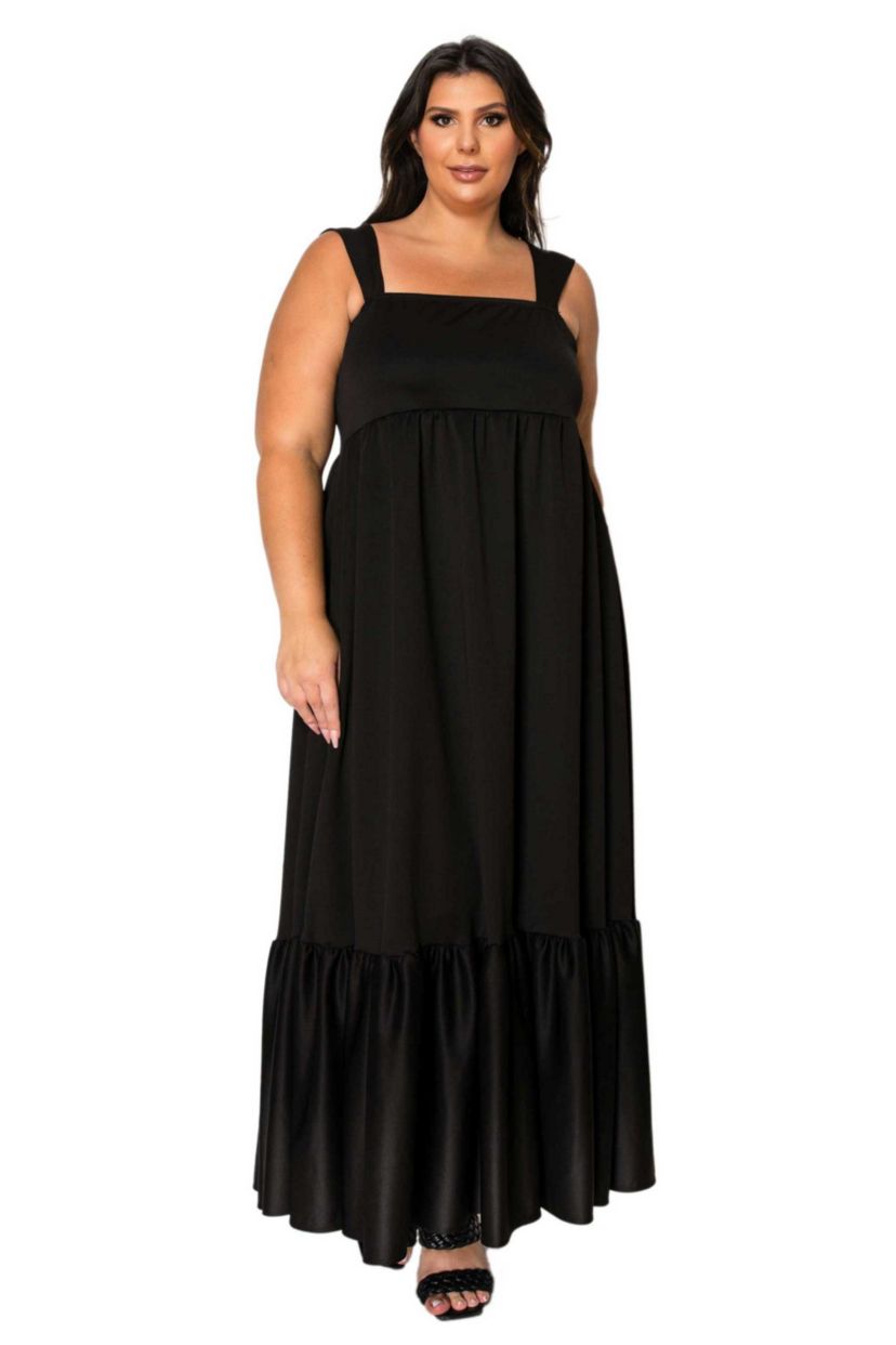 Plus Size Angelika Ruffled Hem Maxi Dress