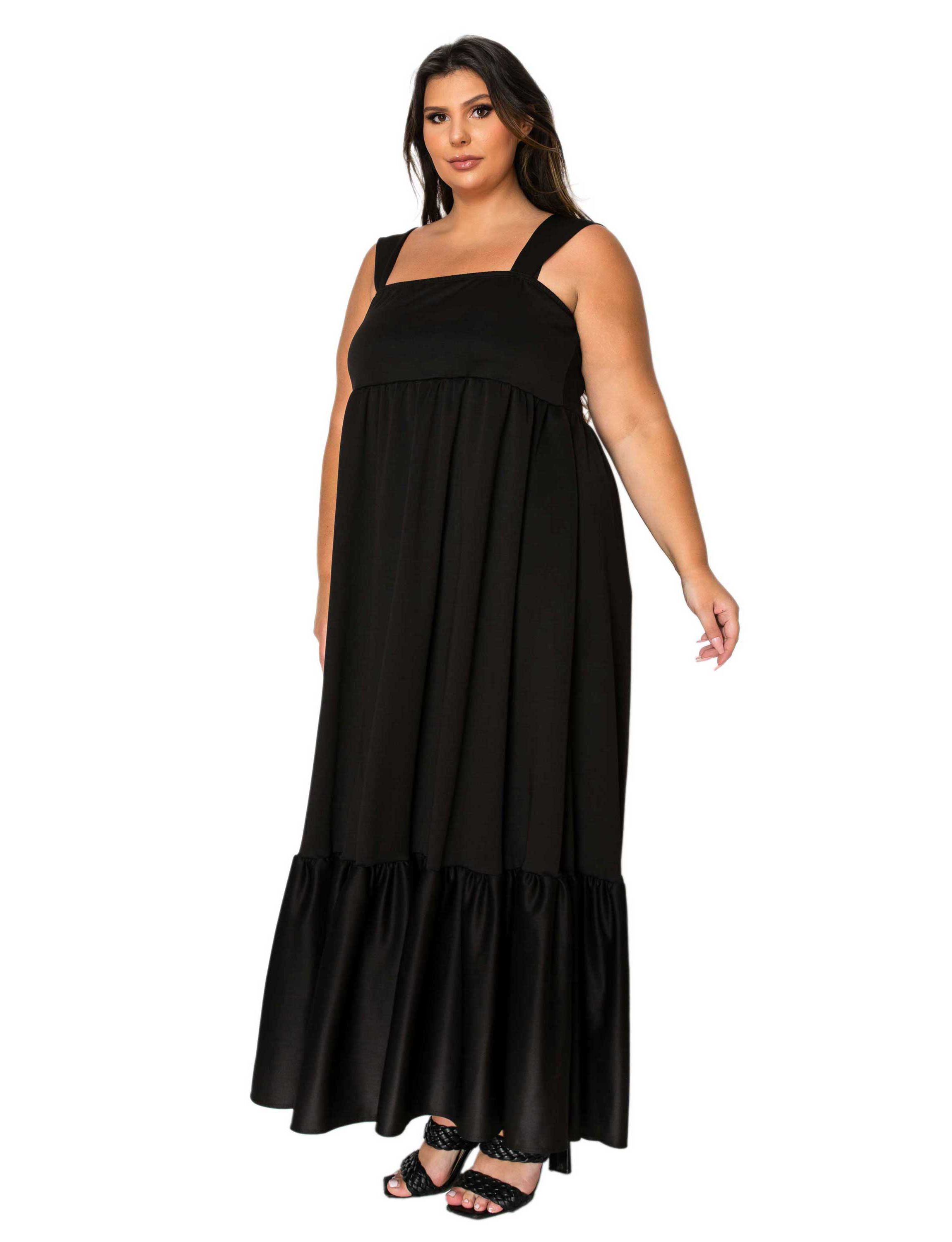 Plus Size Angelika Ruffled Hem Maxi Dress
