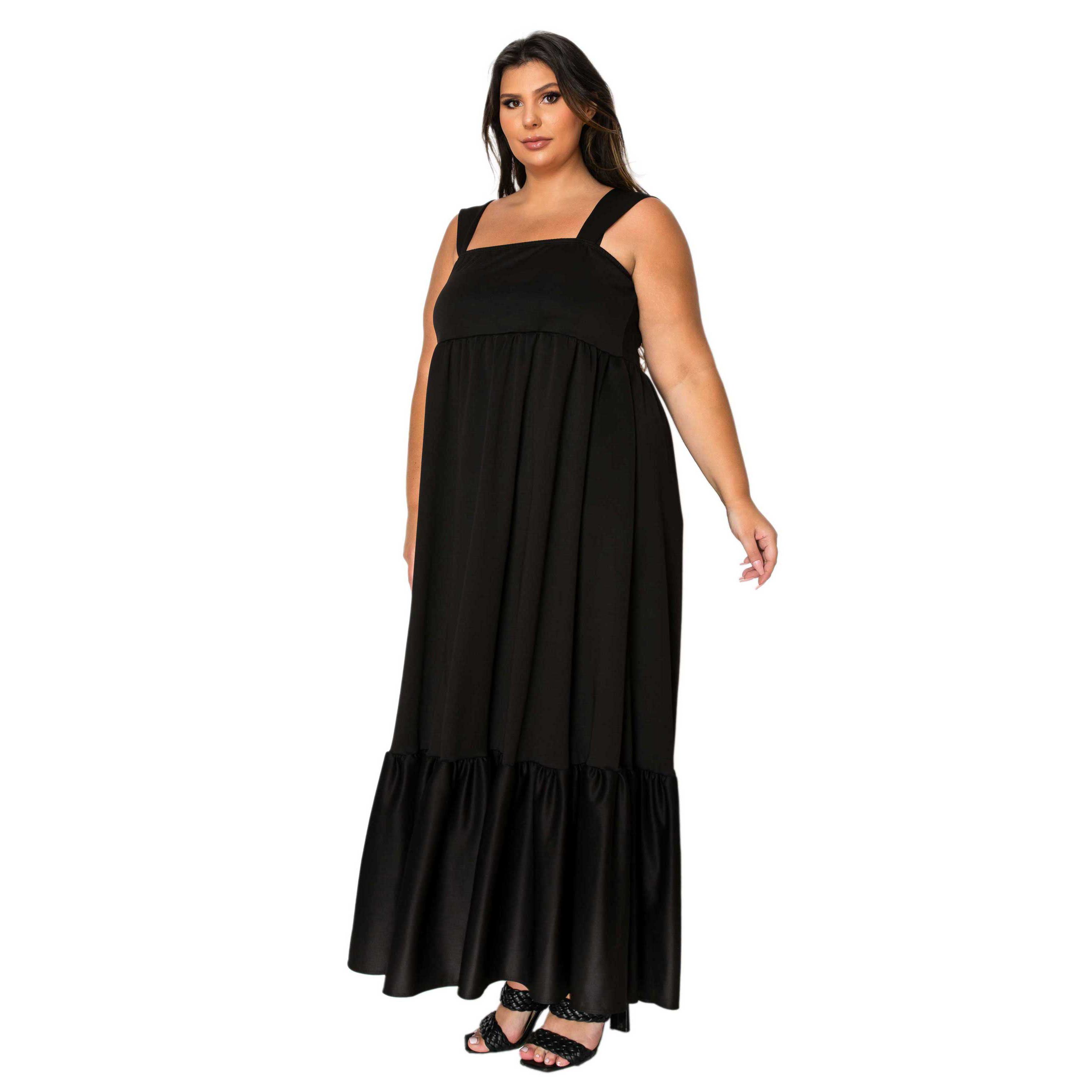Plus Size Angelika Ruffled Hem Maxi Dress