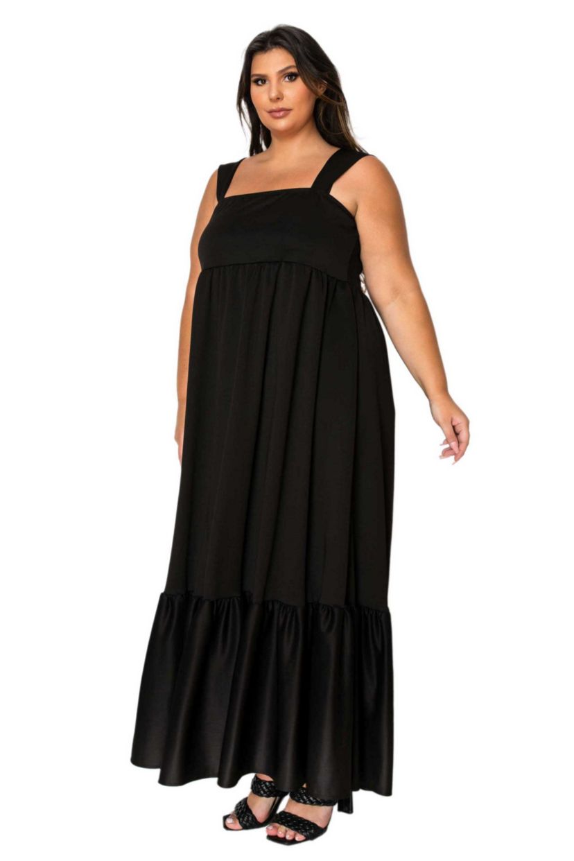 Plus Size Angelika Ruffled Hem Maxi Dress