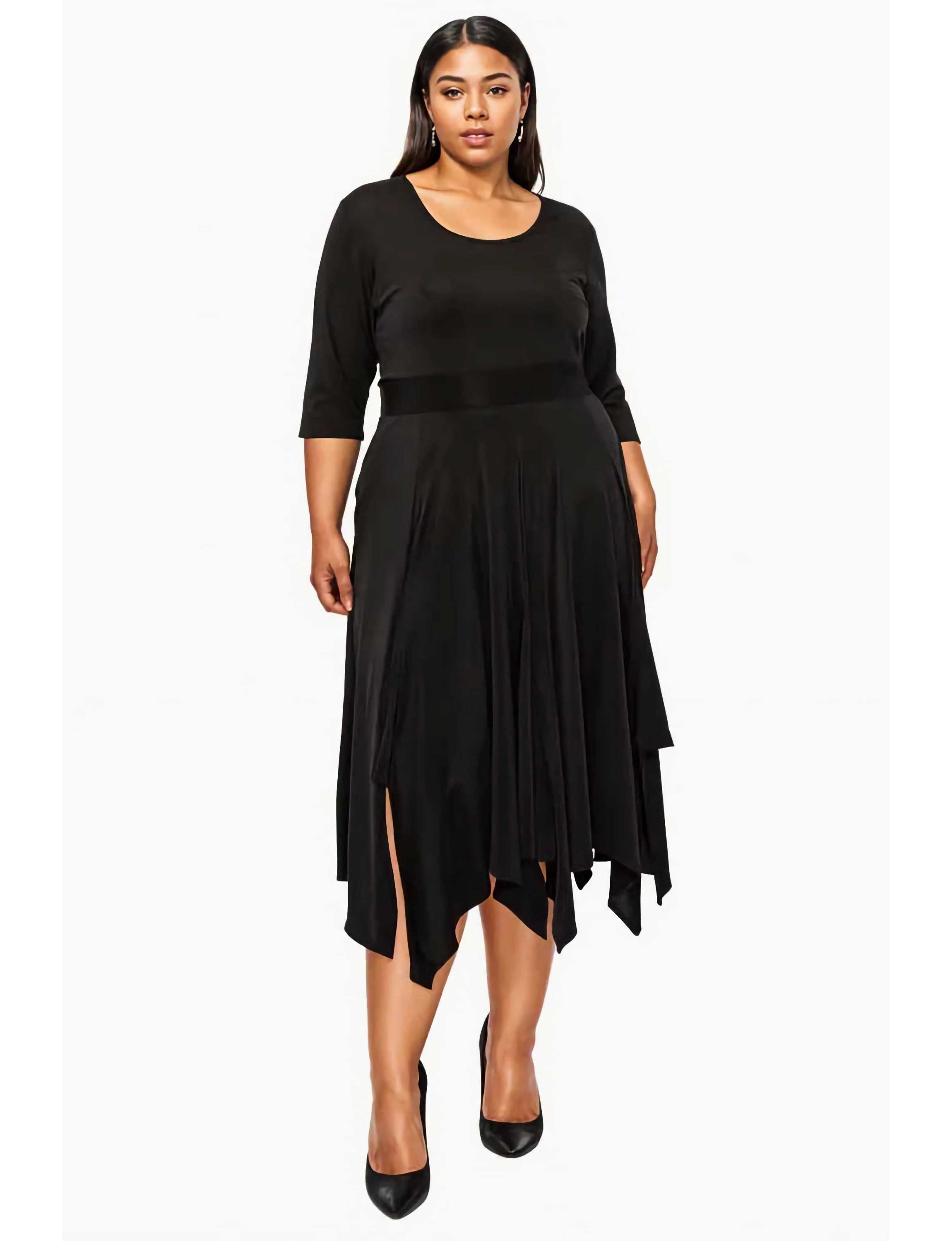 Plus Size Shay Handkerchief Hem Dress