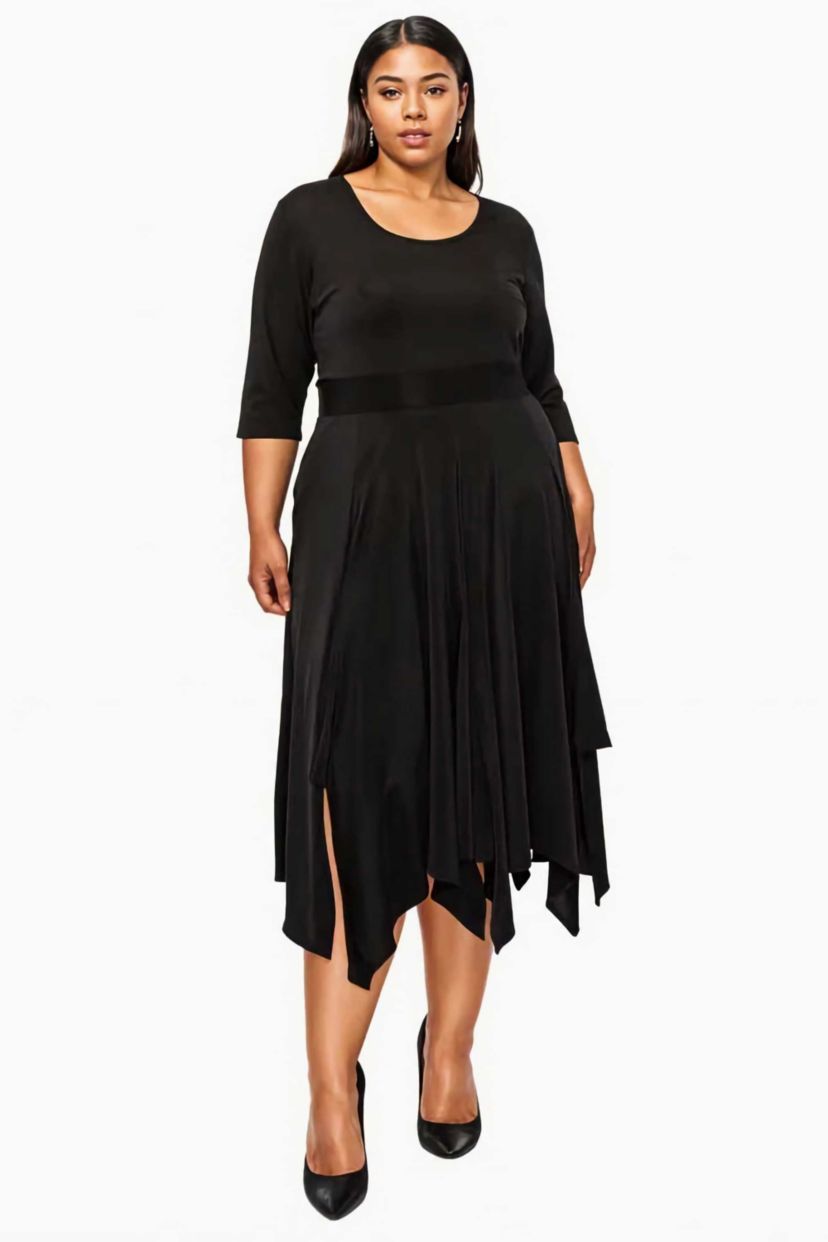 Plus Size Shay Handkerchief Hem Dress