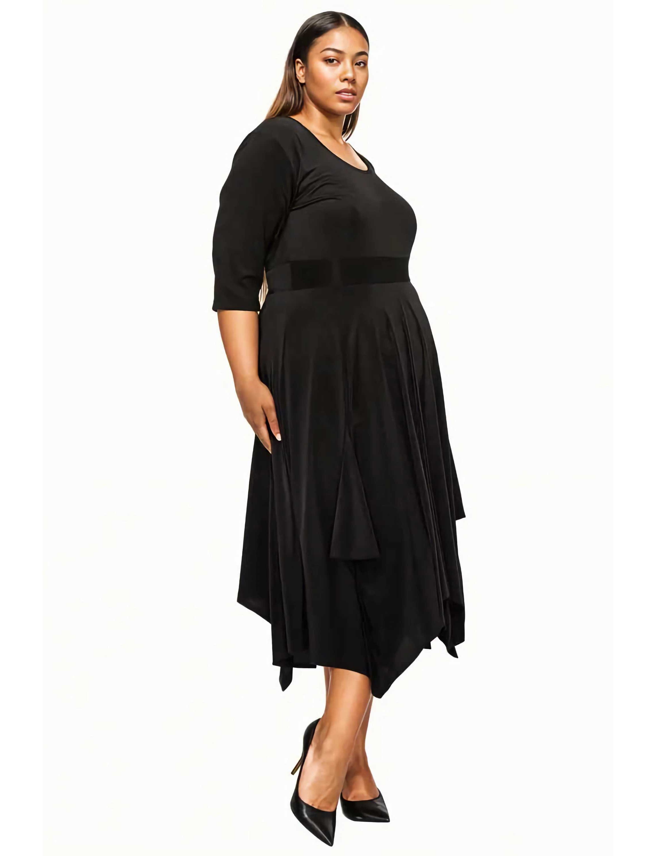 Plus Size Shay Handkerchief Hem Dress