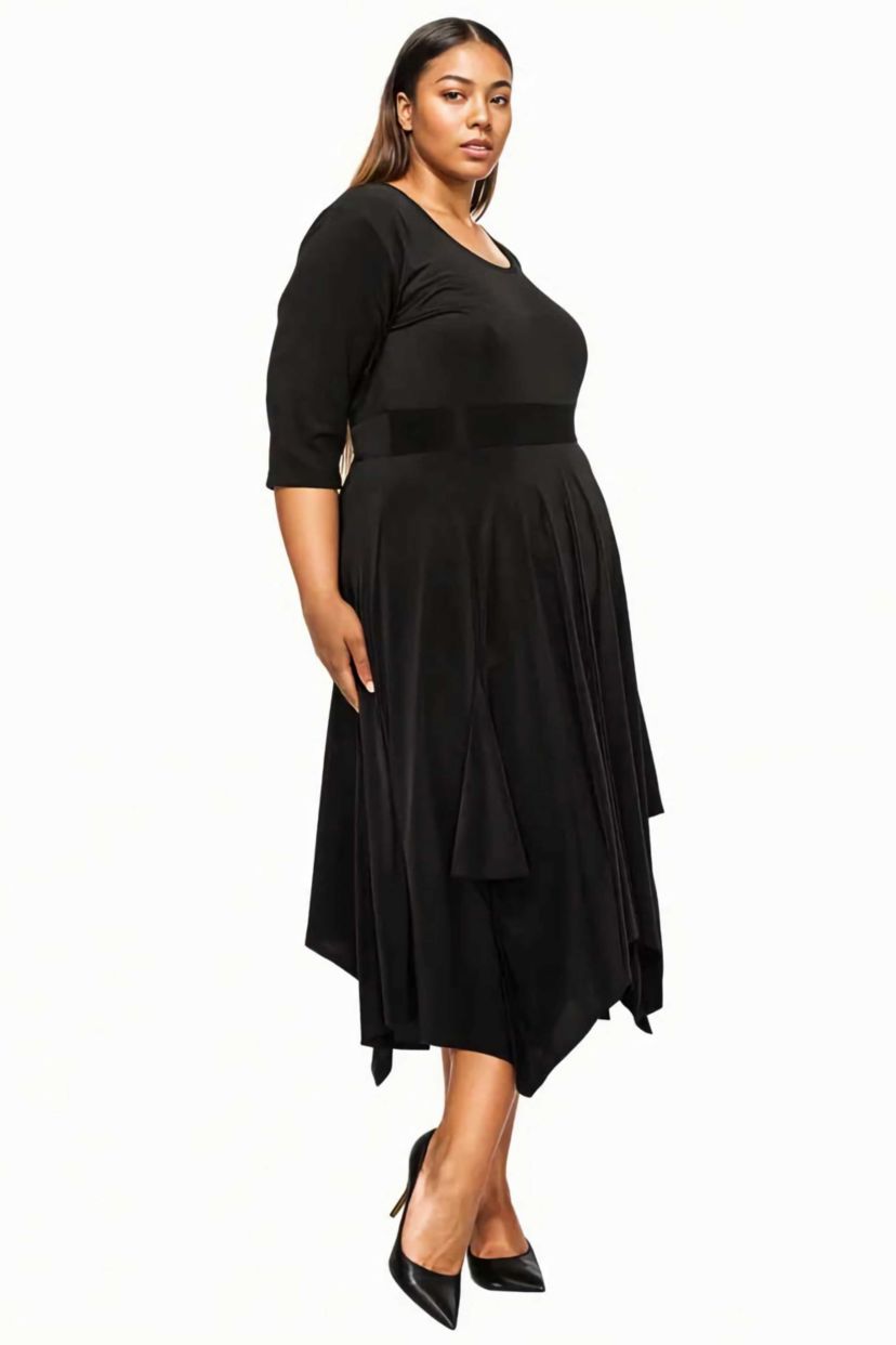 Plus Size Shay Handkerchief Hem Dress