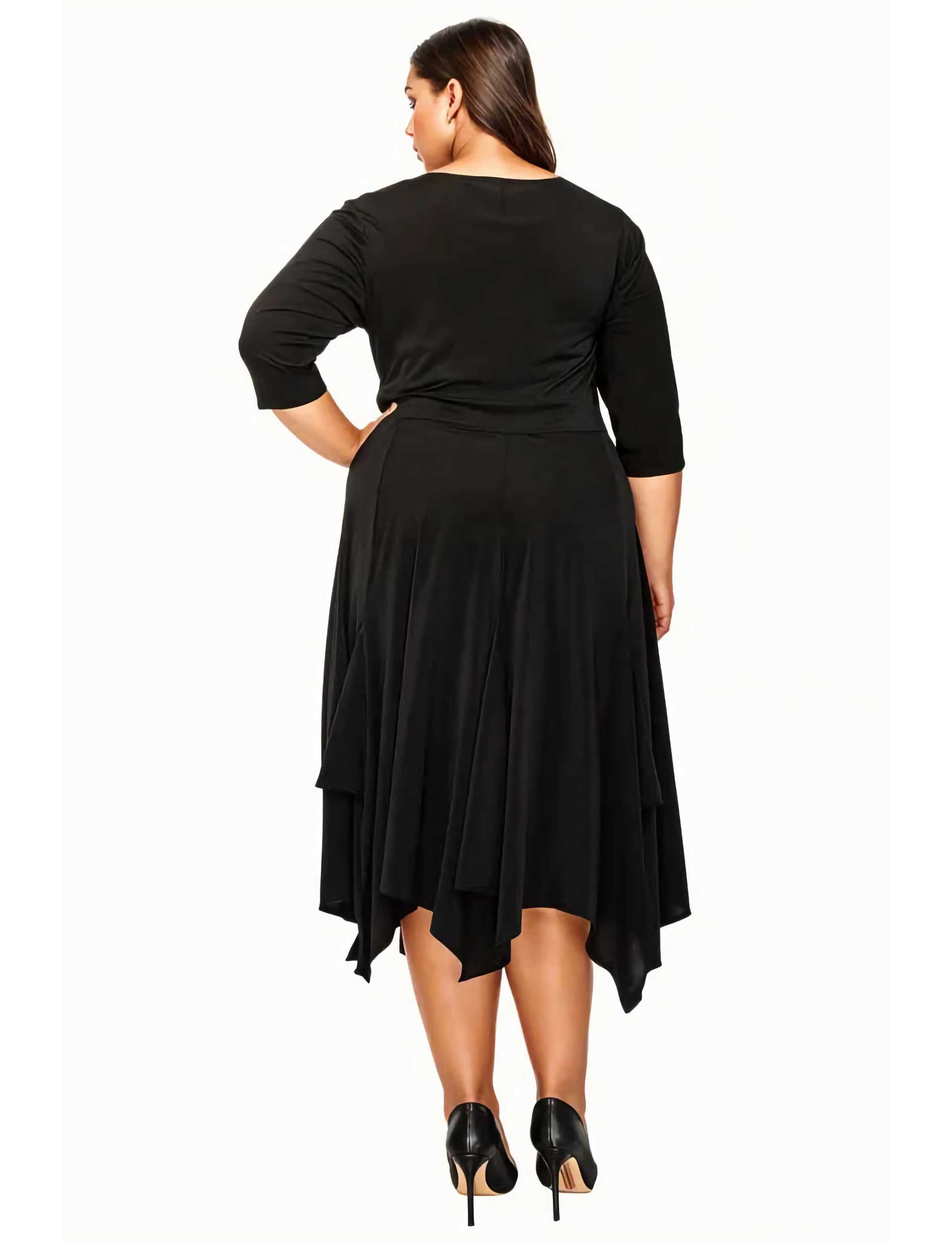 Plus Size Shay Handkerchief Hem Dress