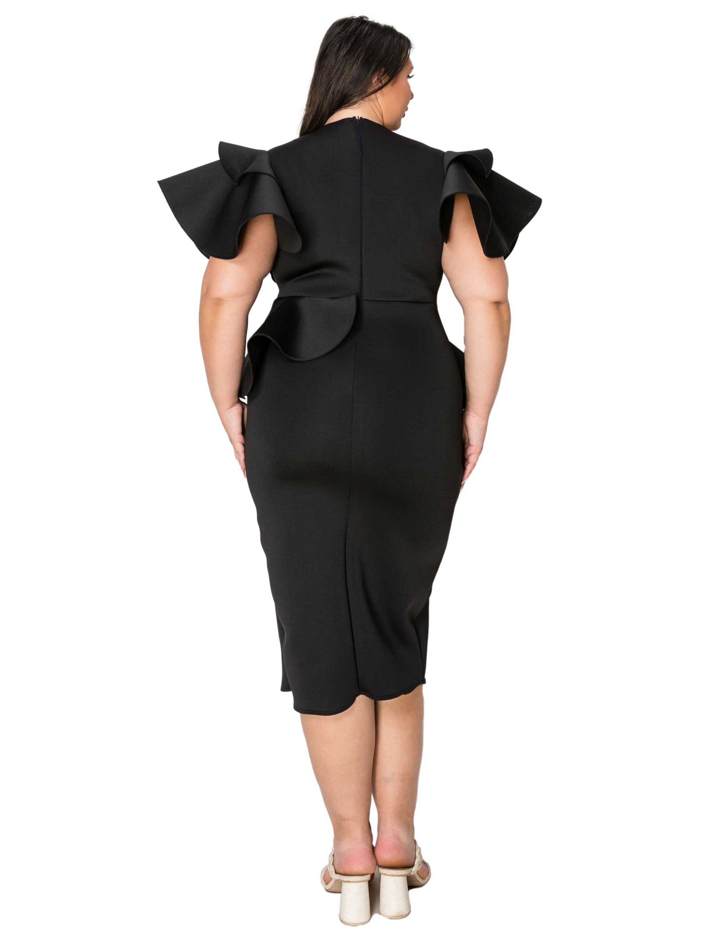 Plus Size Kira Neoprene Peplum Dress
