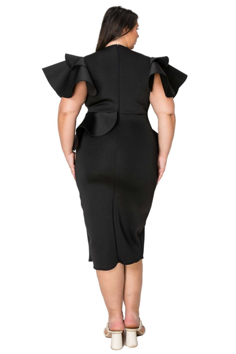 Plus Size Kira Neoprene Peplum Dress