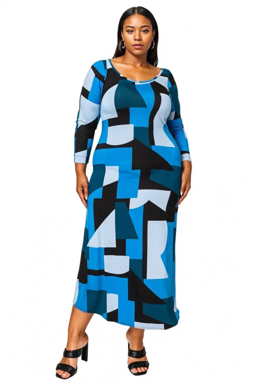 Plus Size Ozean Azul Maxi Dress