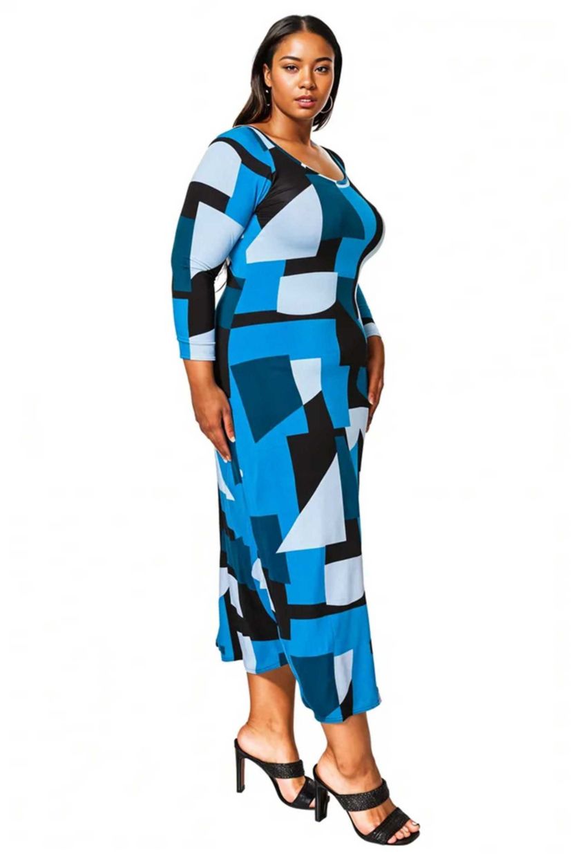 Plus Size Ozean Azul Maxi Dress