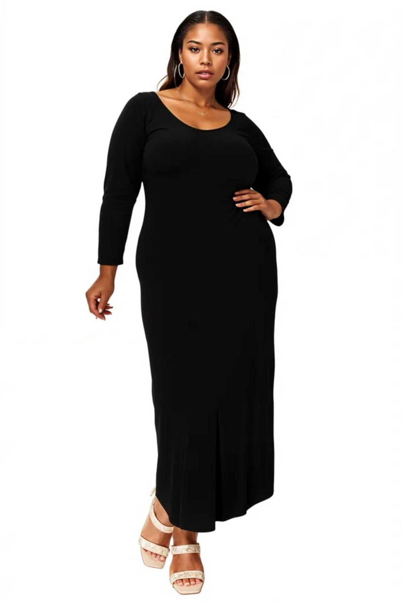 Plus Size Ashe Scoop Neck Maxi