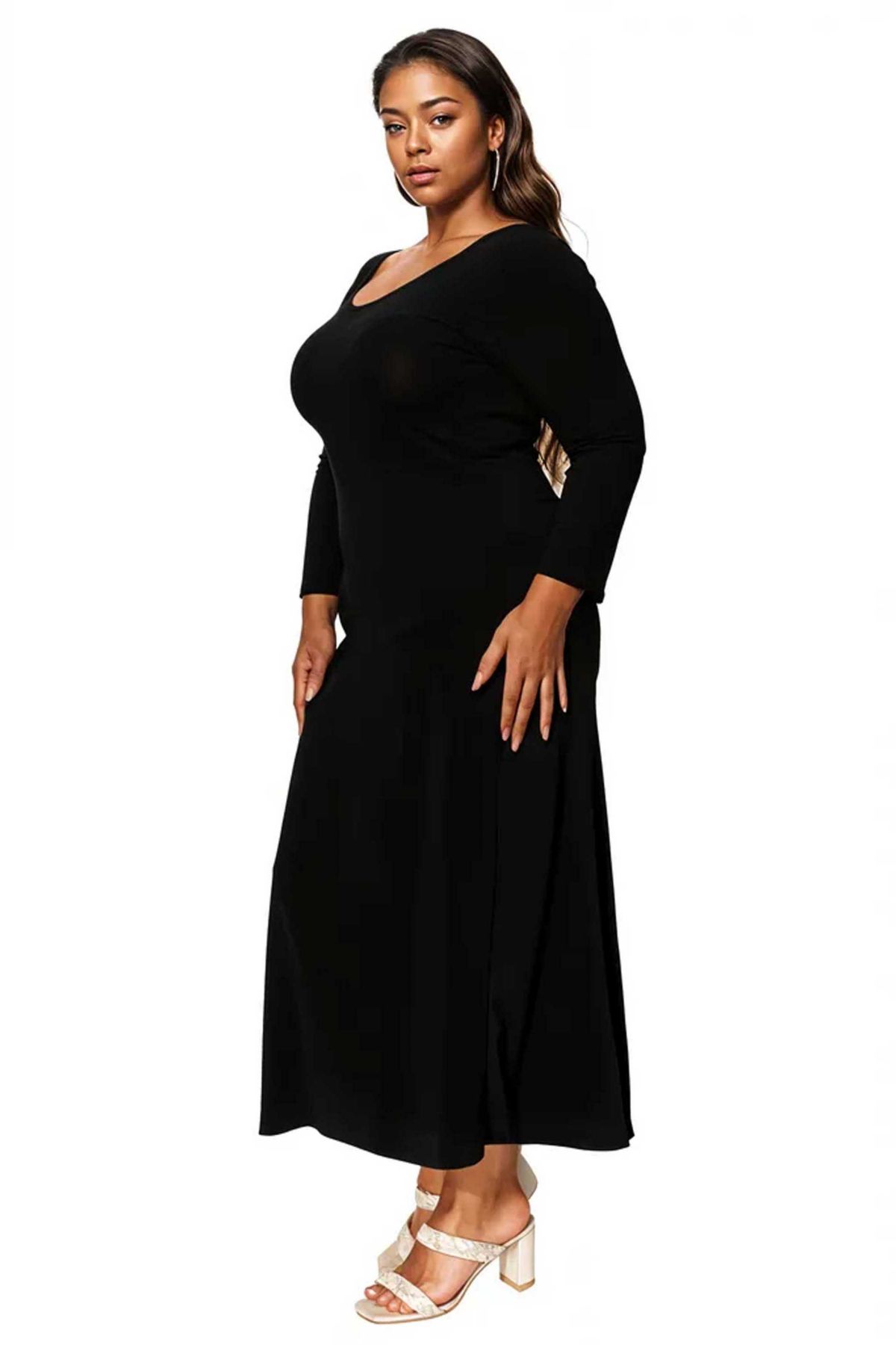 Plus Size Ashe Scoop Neck Maxi