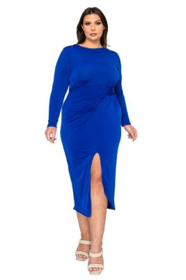 L I V D Women's Plus Size Estelle Ruched Bodycon Midi Dress, 3X