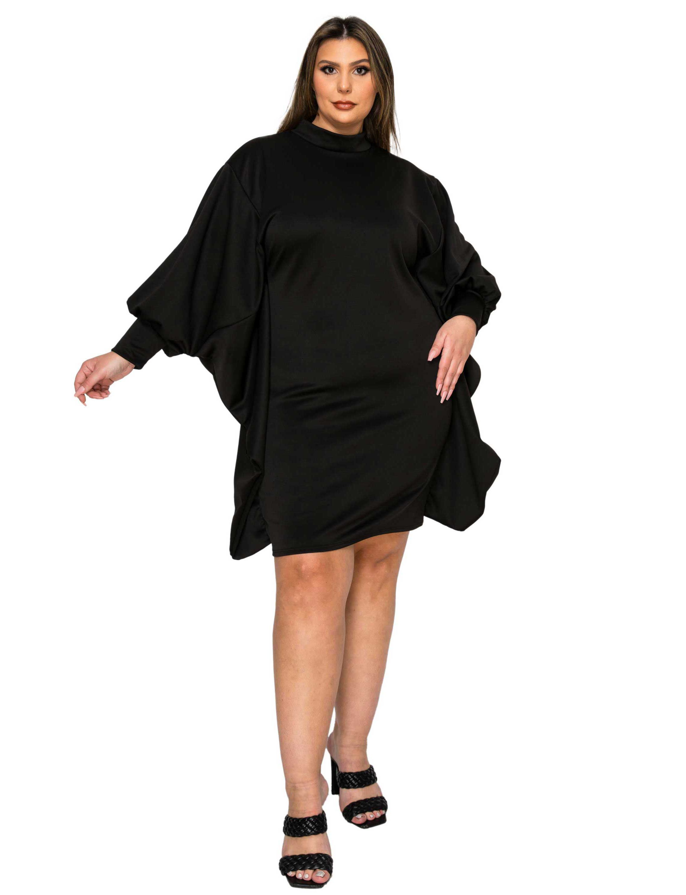 Plus Size Alivera Mock Neck Mini Dress
