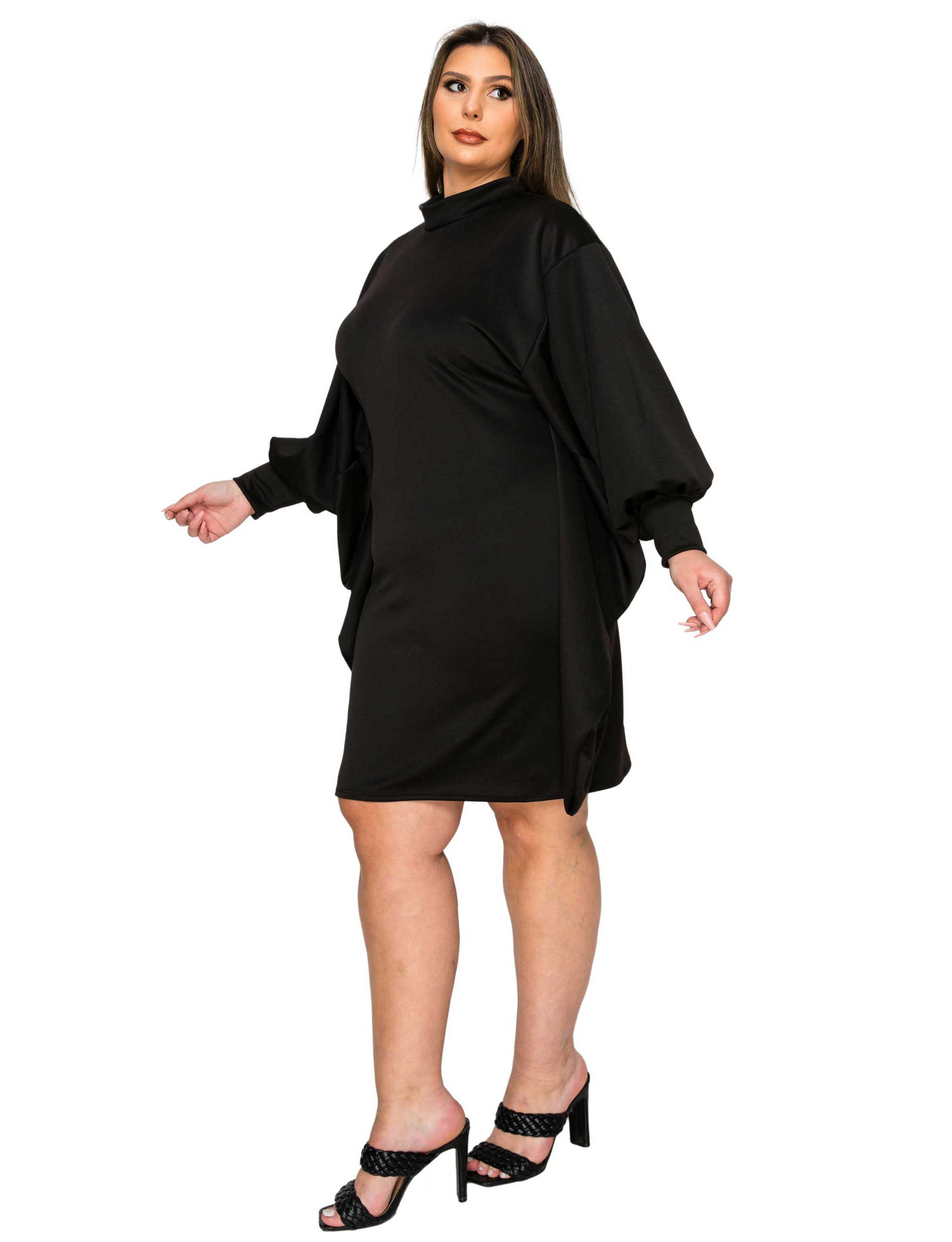 Plus Size Alivera Mock Neck Mini Dress