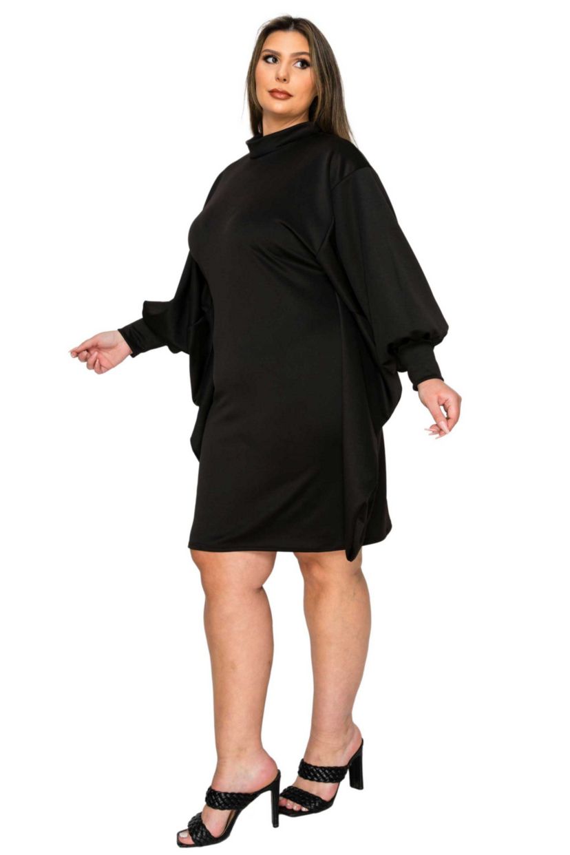 Plus Size Alivera Mock Neck Mini Dress