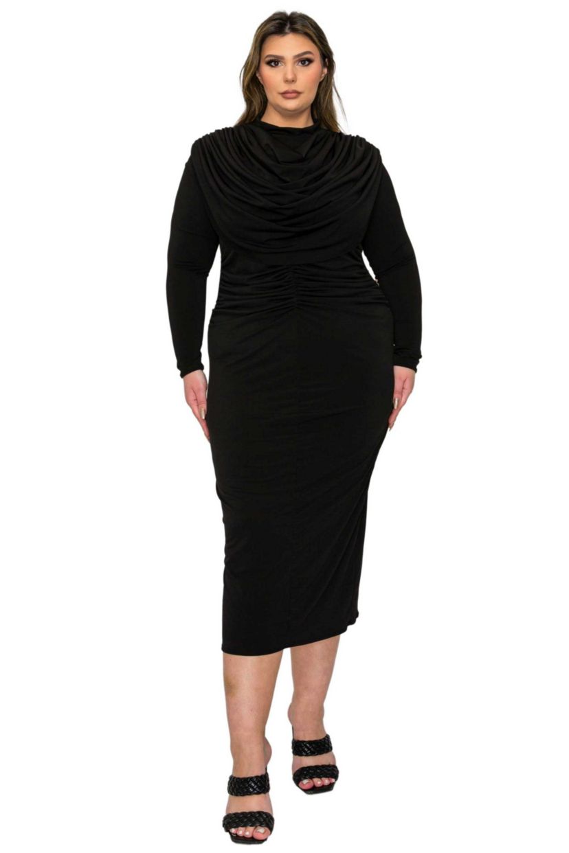 Plus Size Aurora Ruffled Bodycon Dress