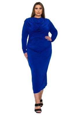L I V D Women’s Plus Size Aurora Ruffled Bodycon Dress, 3XL