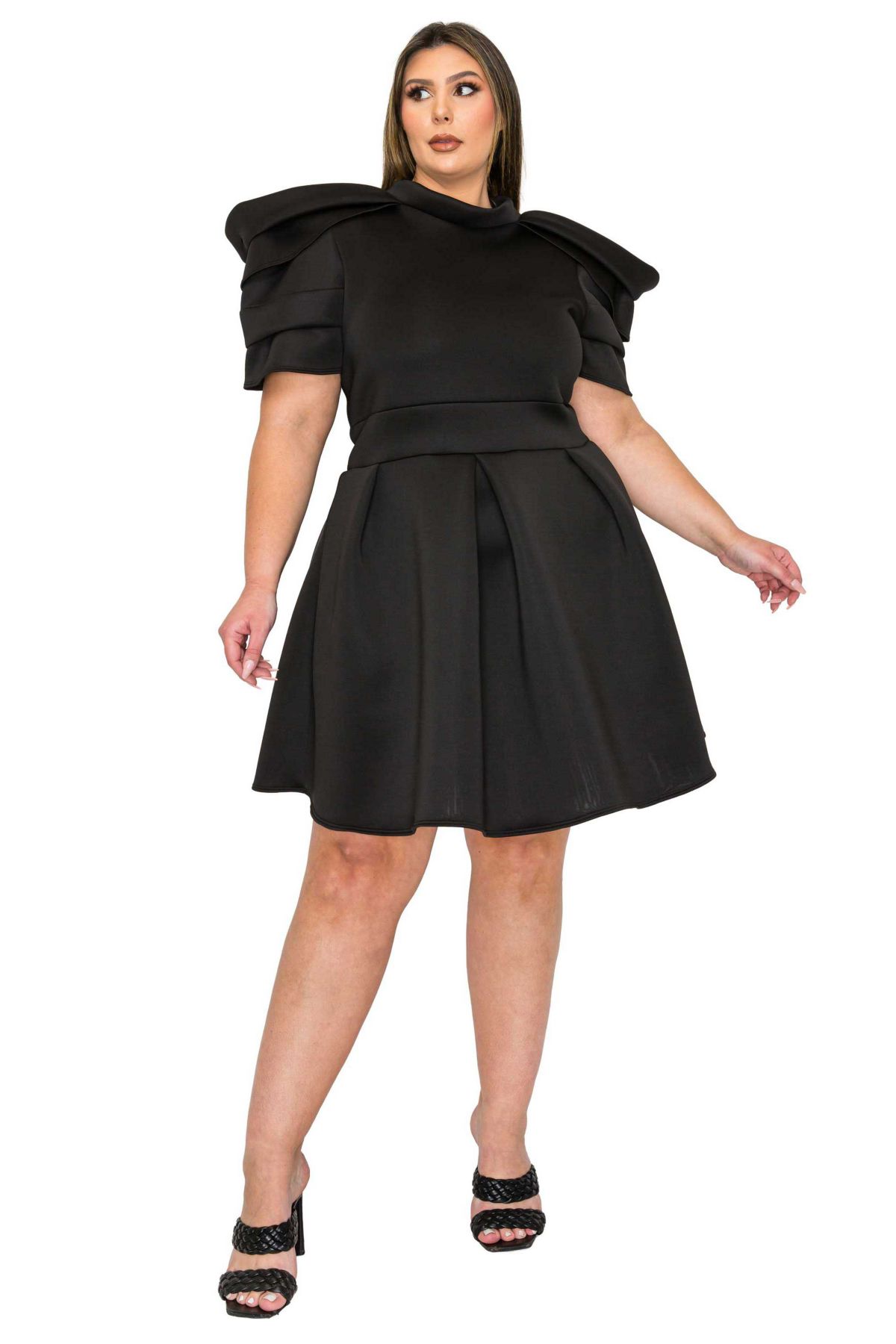 Plus Size Karina Neoprene Flare Dress